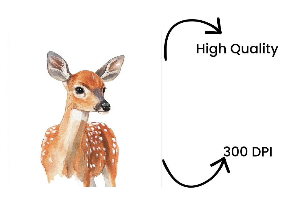 Cute Fawn Clipart Bundle