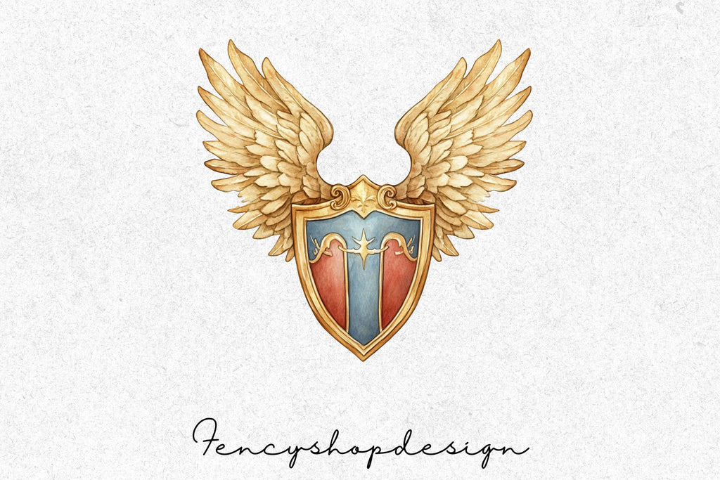 Winged Shields Clipart Bundle