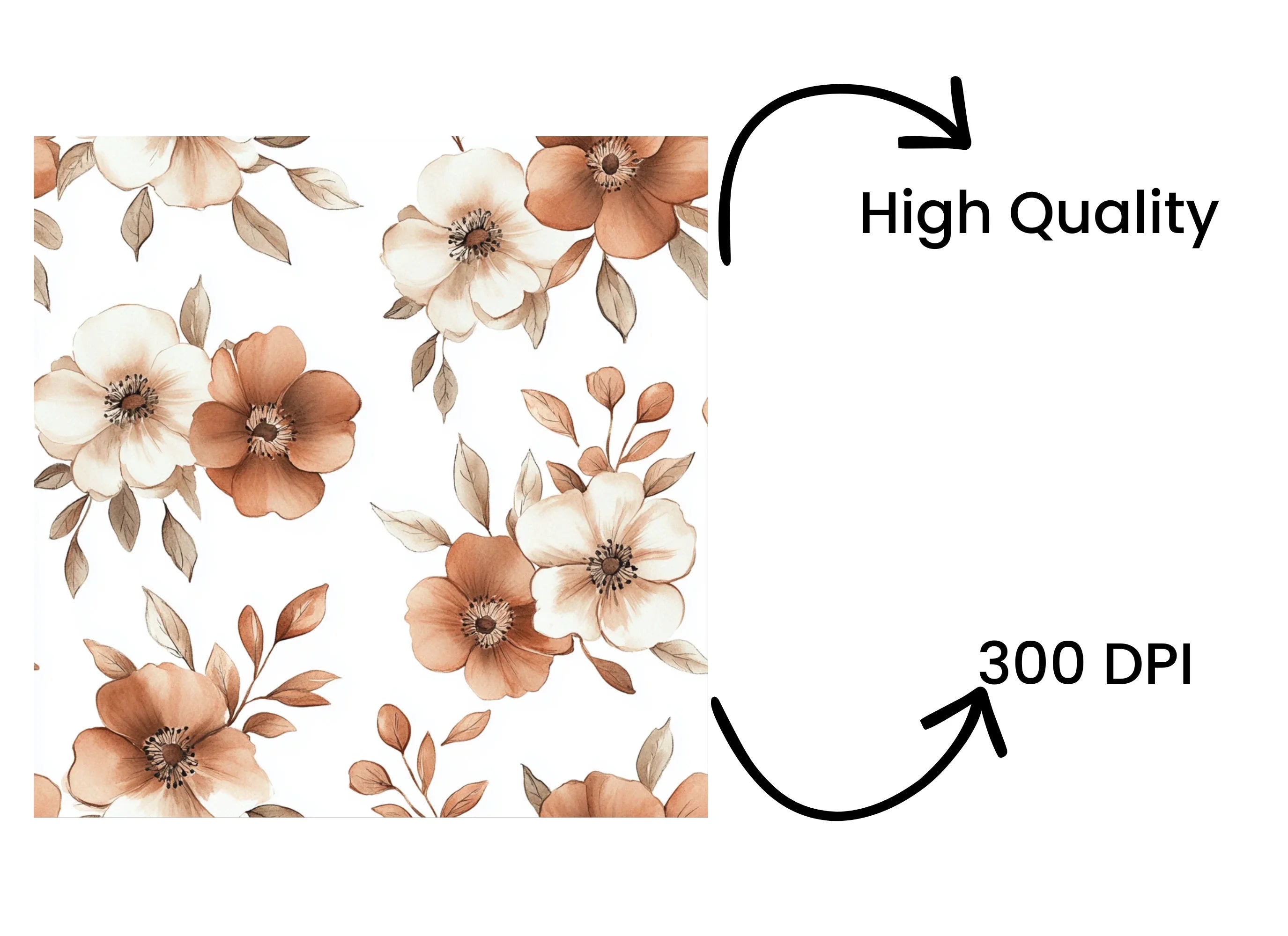 Seamless Floral Pattern Clipart Bundle