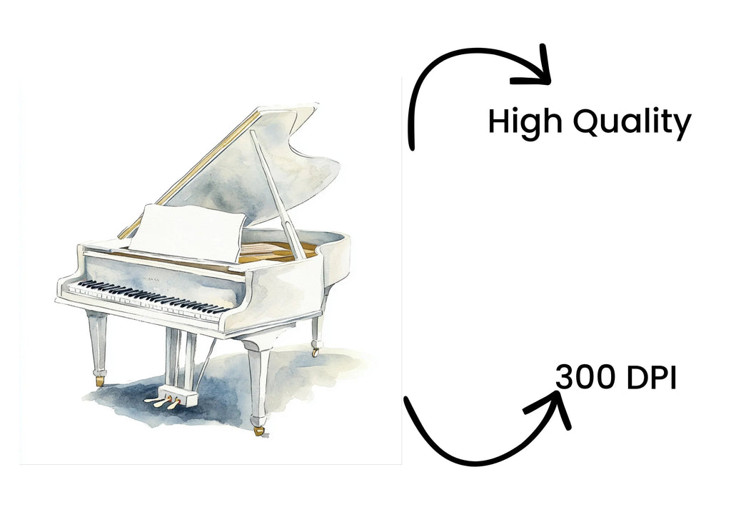 Elegant Grand Piano Clipart Bundle