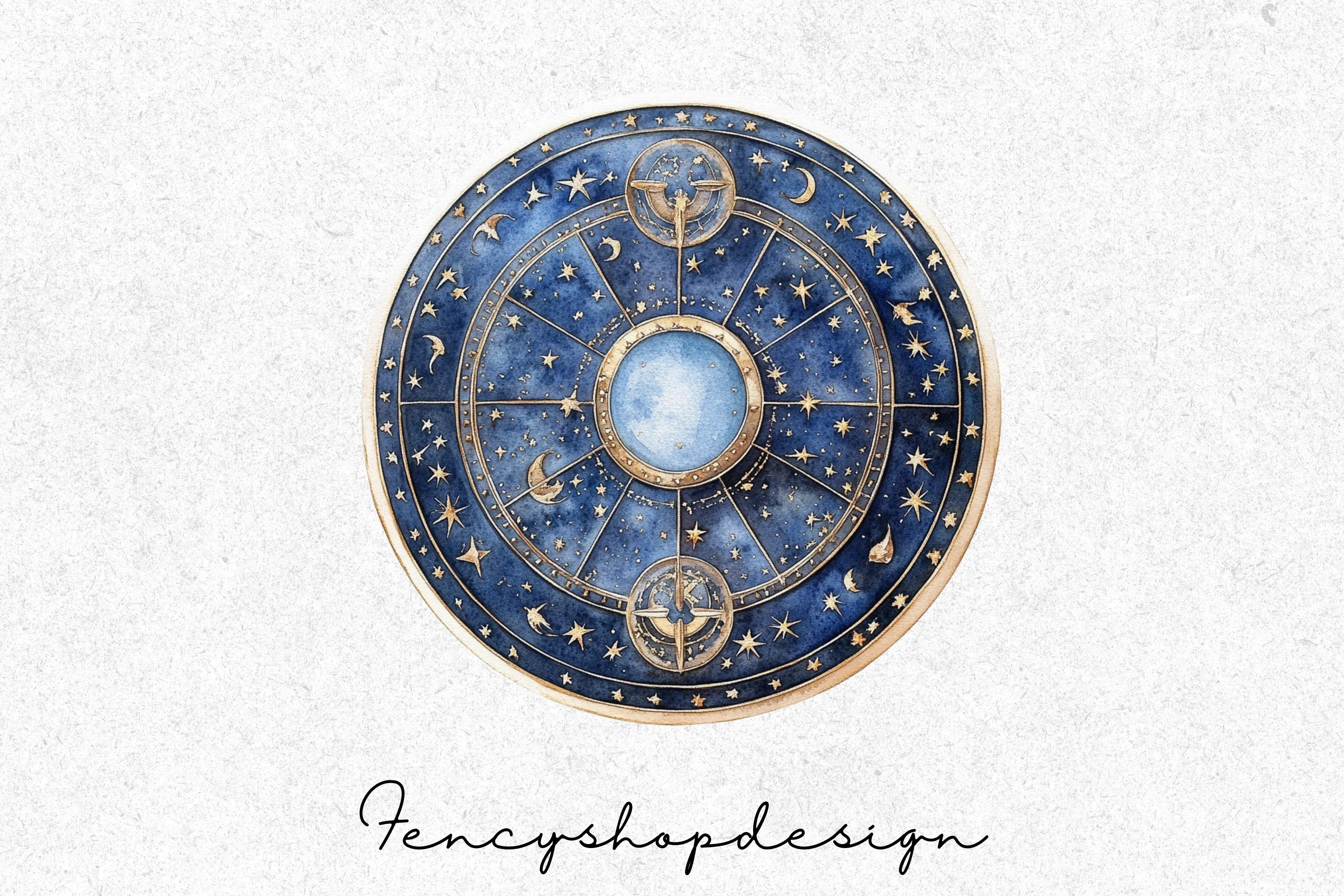 Celestial Astrology Clipart Bundle
