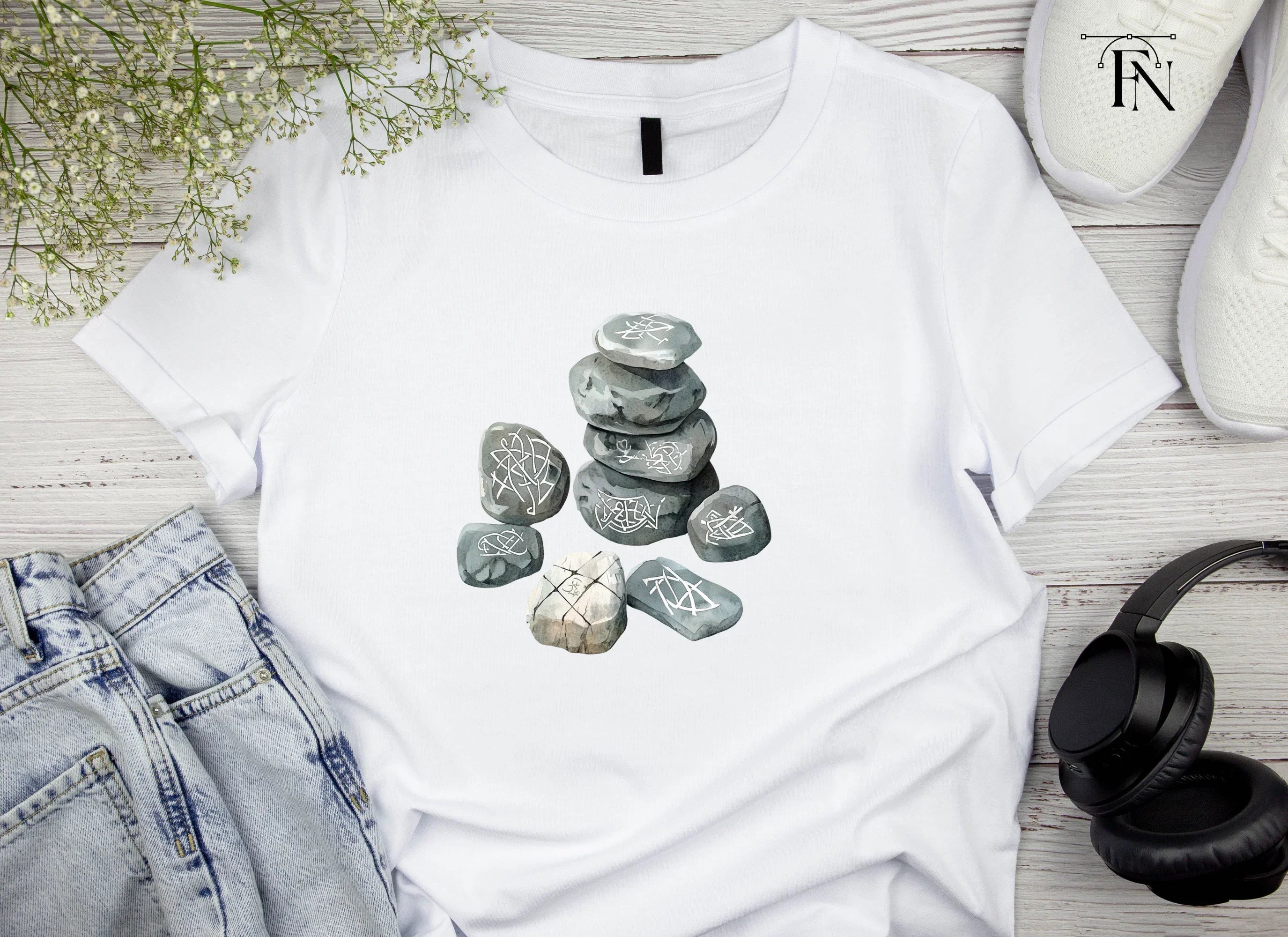 Stacked Rune Stones Clipart Bundle