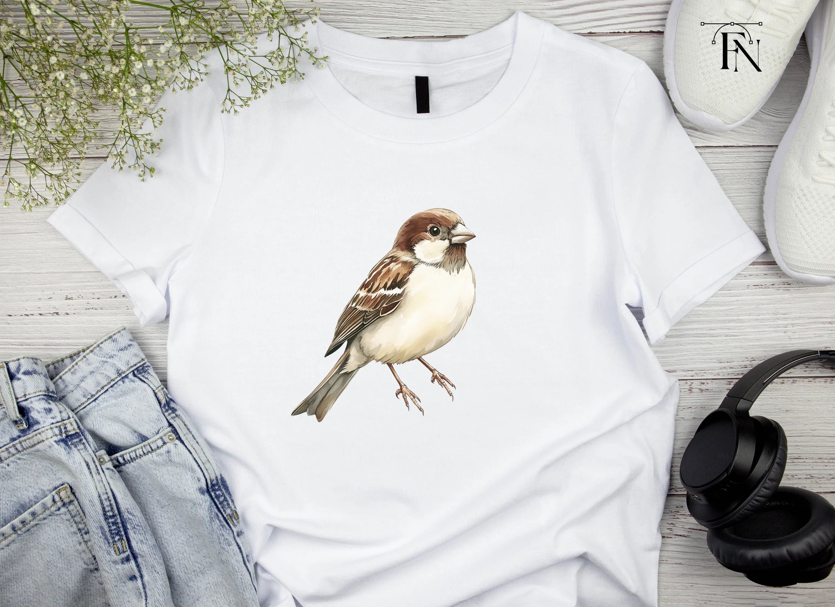 Sparrow Birds Clipart Bundle