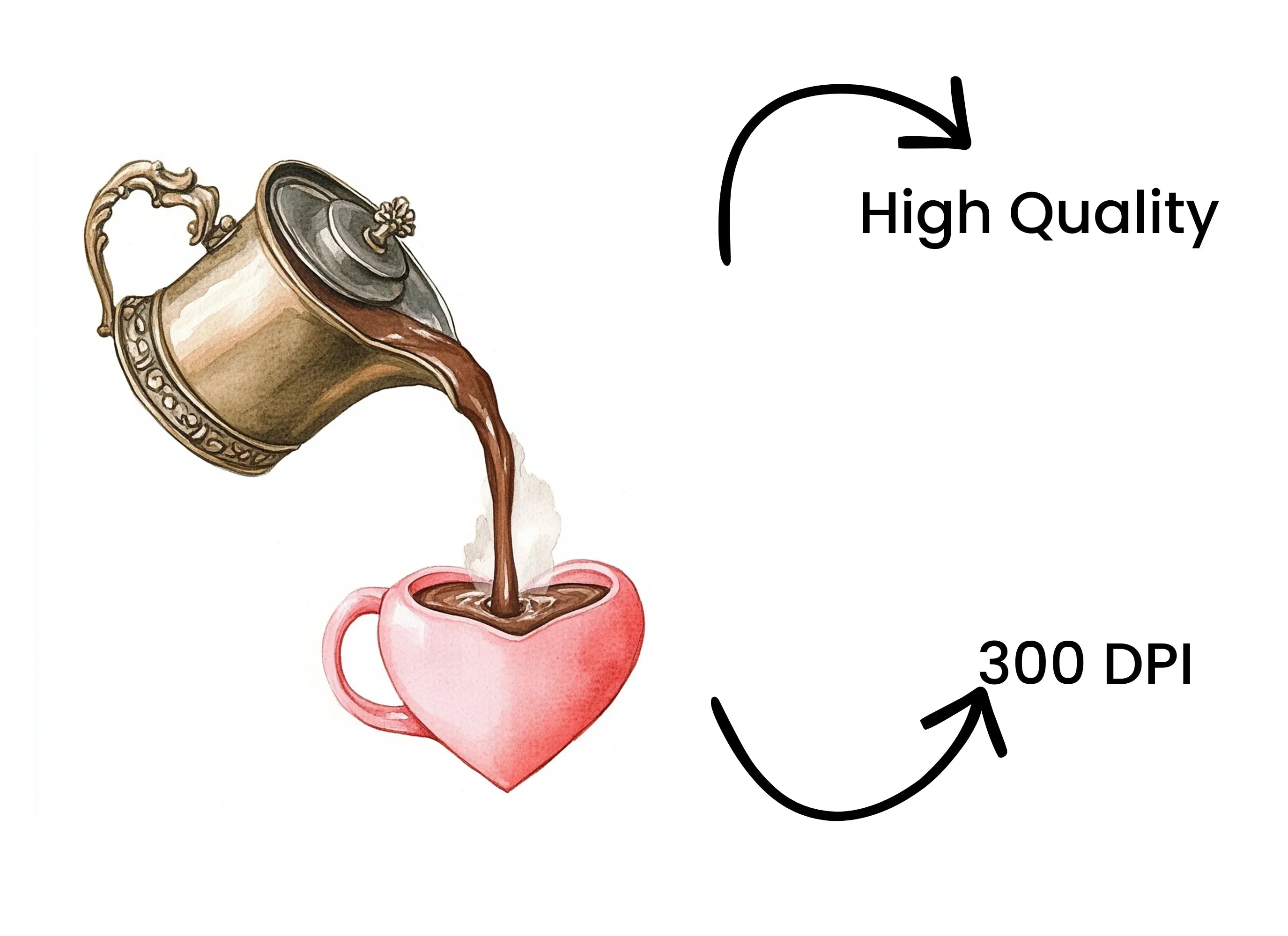 Hot Chocolate Love Clipart Bundle