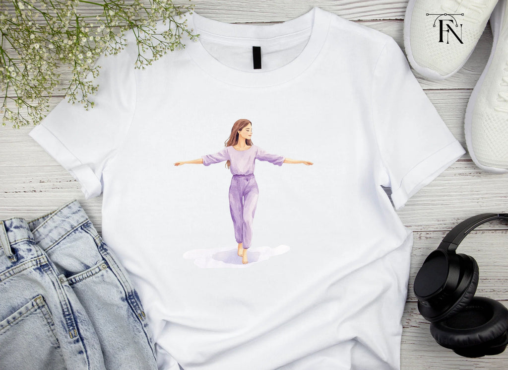 Serene Woman Balancing Clipart Bundle