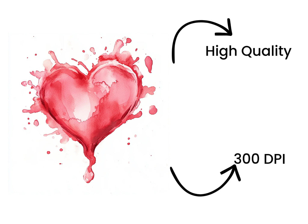 Dynamic Splash Hearts Clipart Bundle