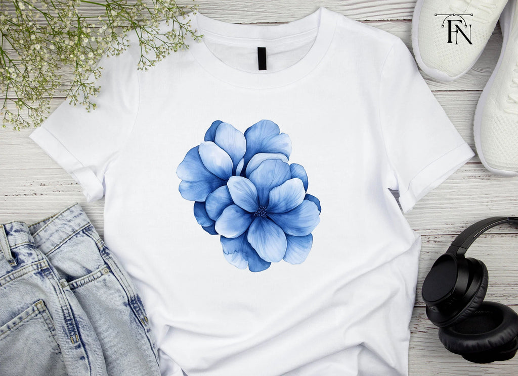 Vibrant Blue Hydrangea Clipart Bundle