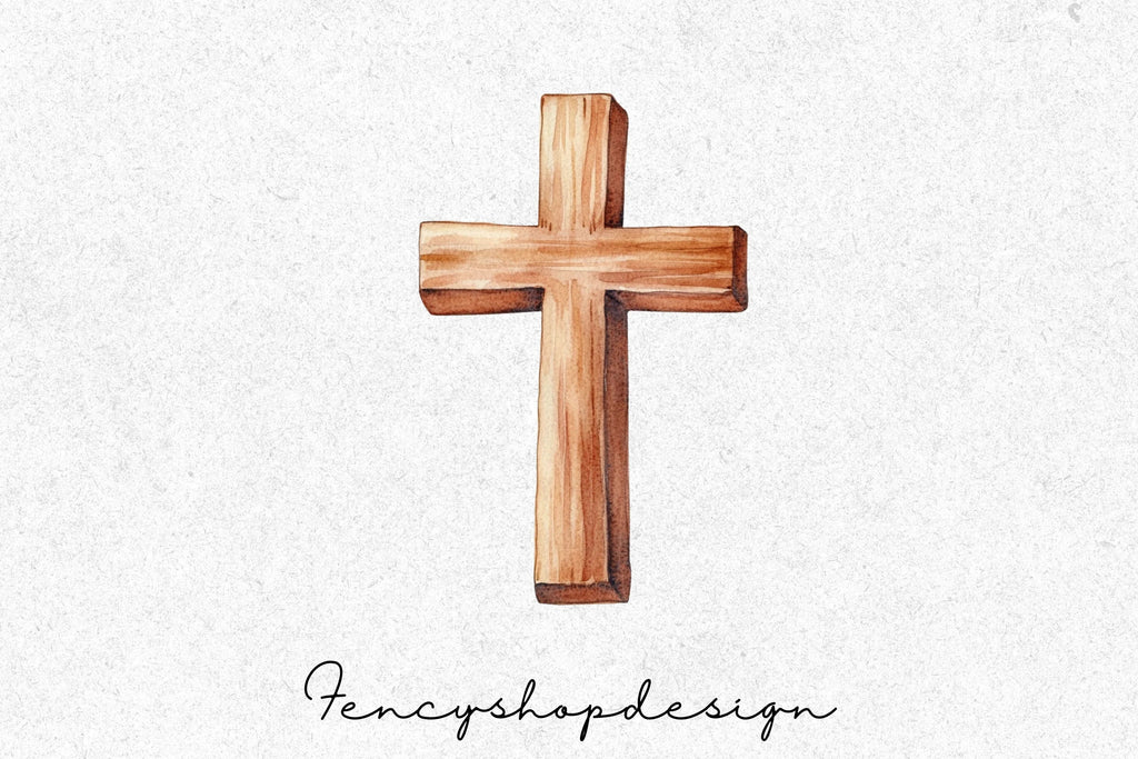 Wooden Crosses Clipart Bundle