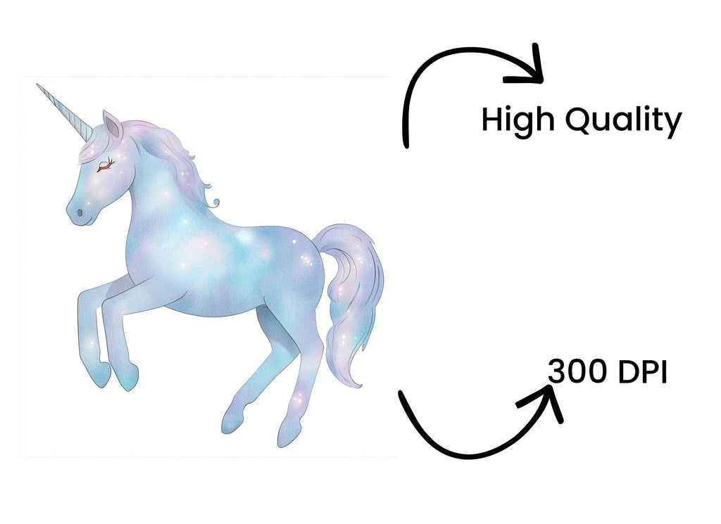Sparkling Unicorns Clipart Bundle