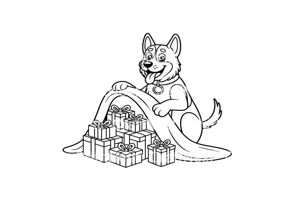 CLS550 Christmas Puppy with Gifts Coloring Books