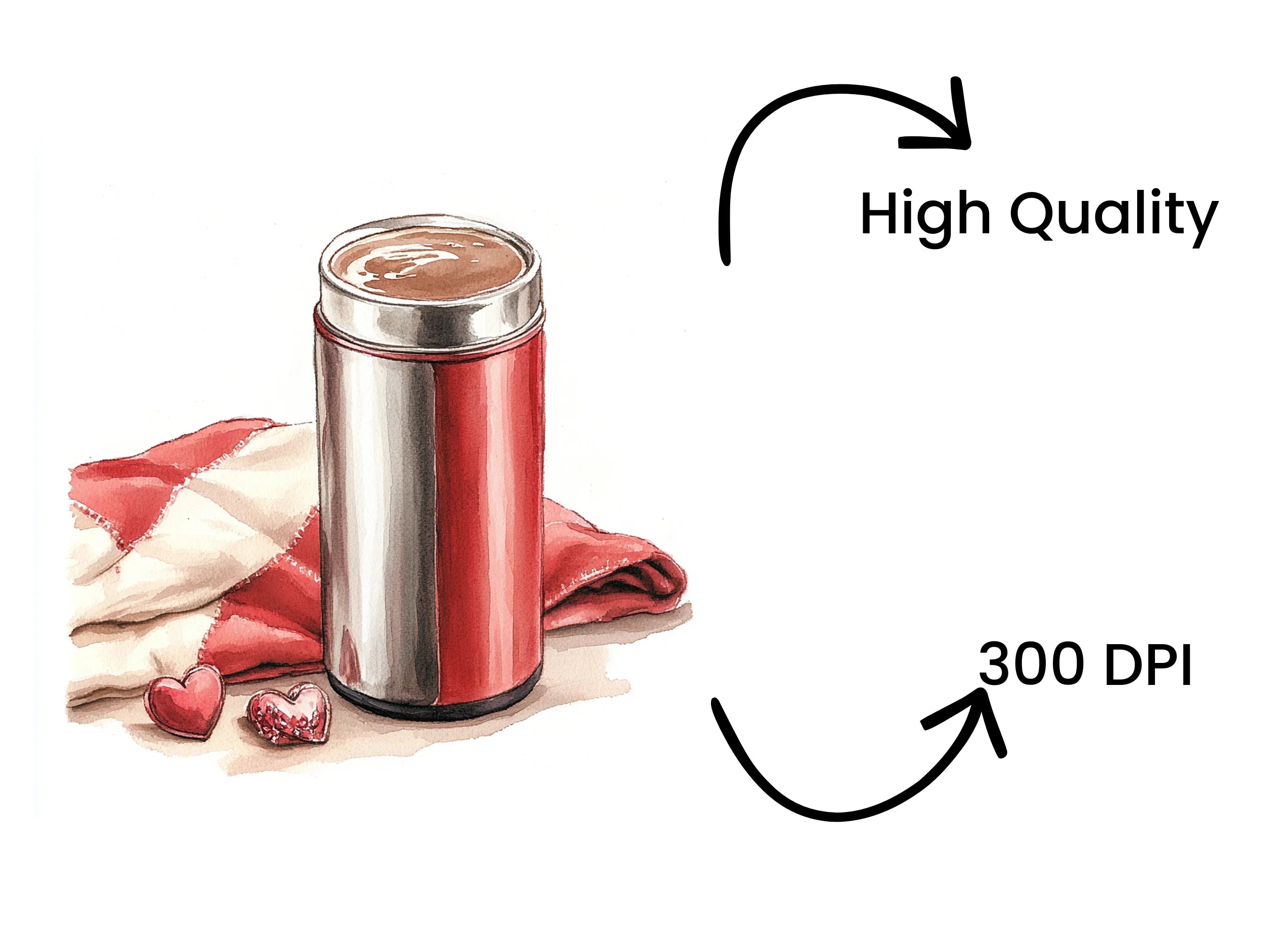 Thermos Hot Chocolate Bar Clipart Bundle
