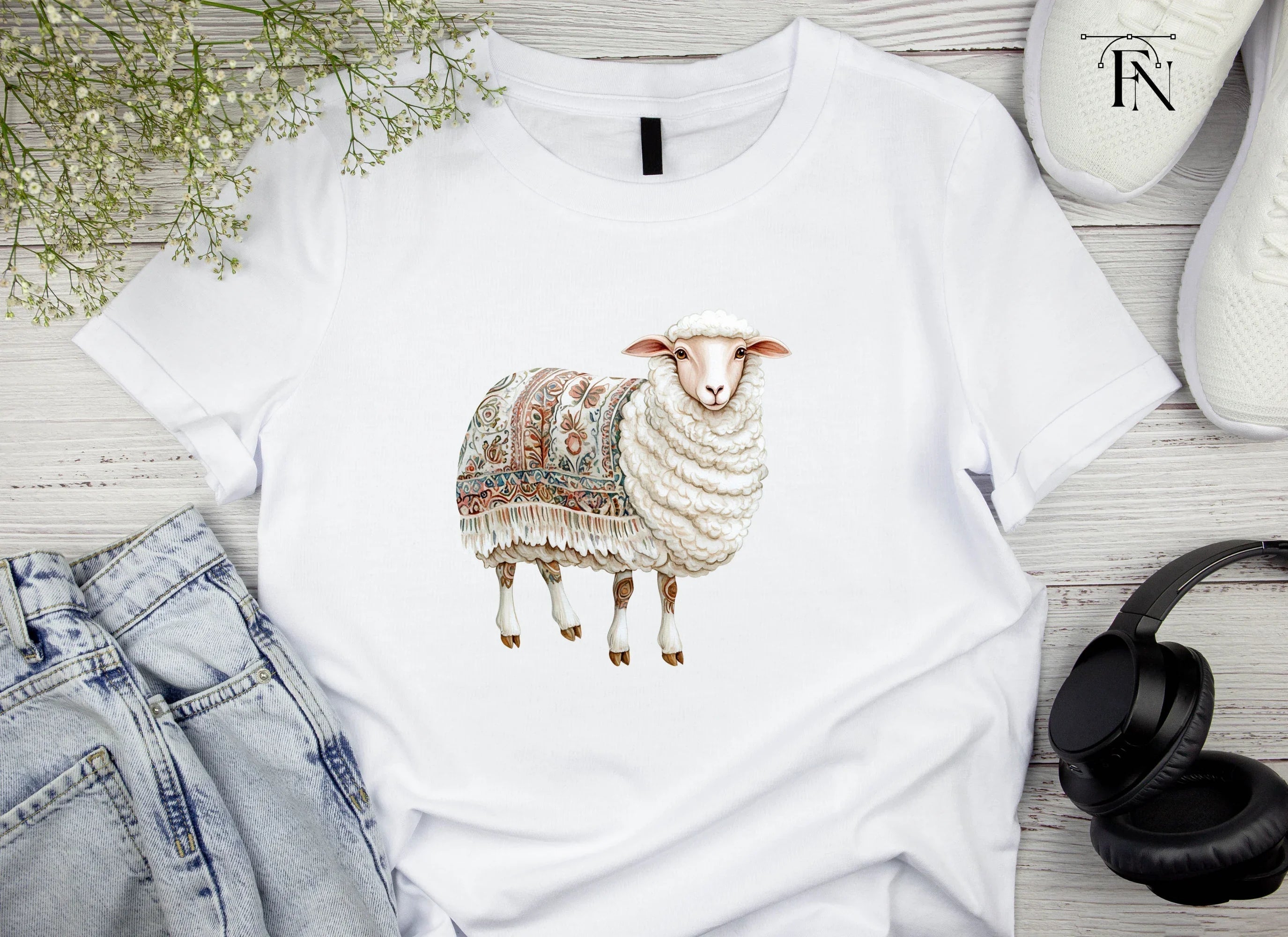 Decorative Sheep Clipart Bundle