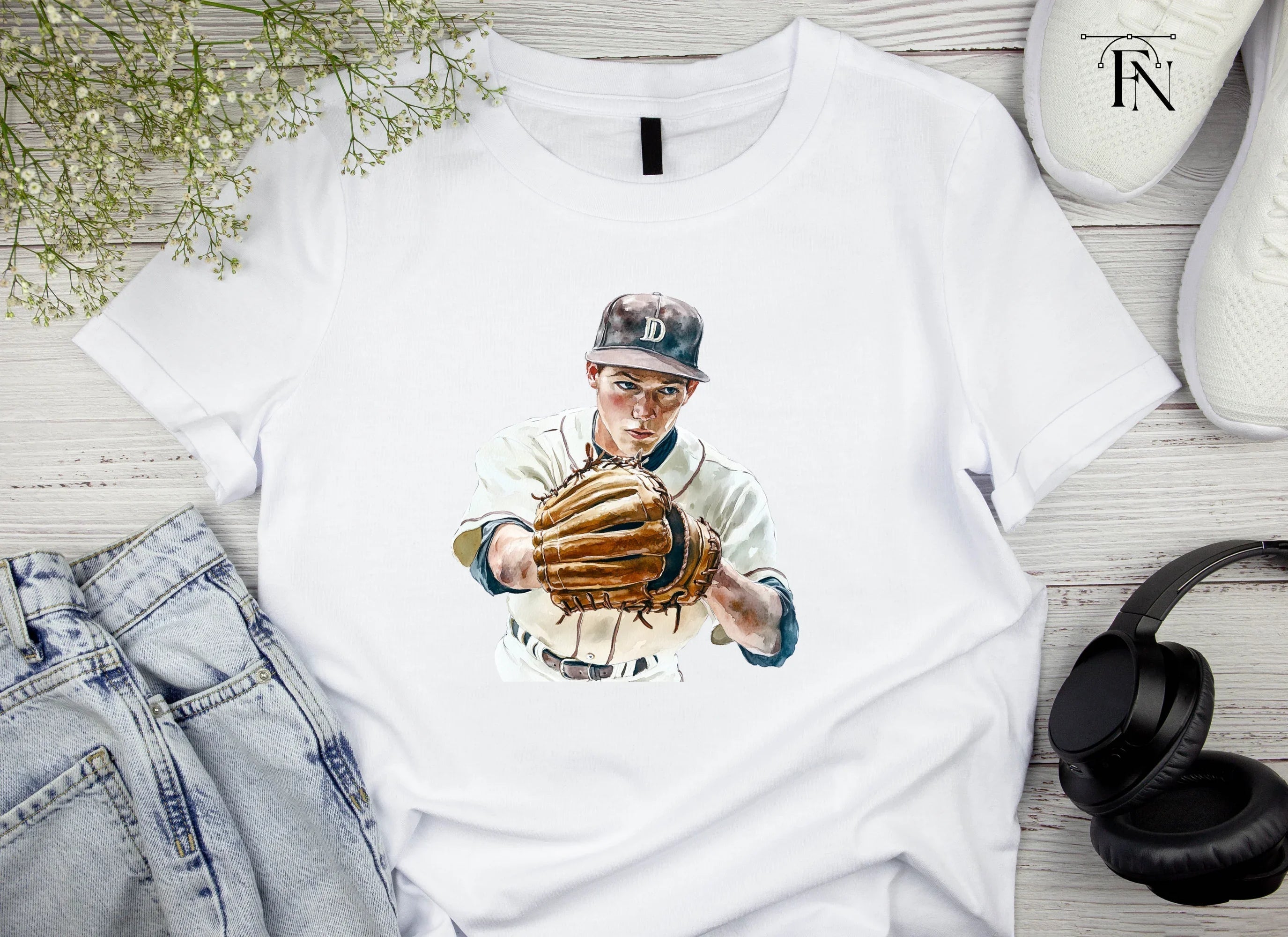 Retro Baseball Players Duo Clipart Bundle