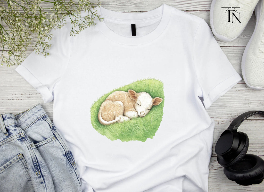 Cute Sleeping Calves Clipart Bundle