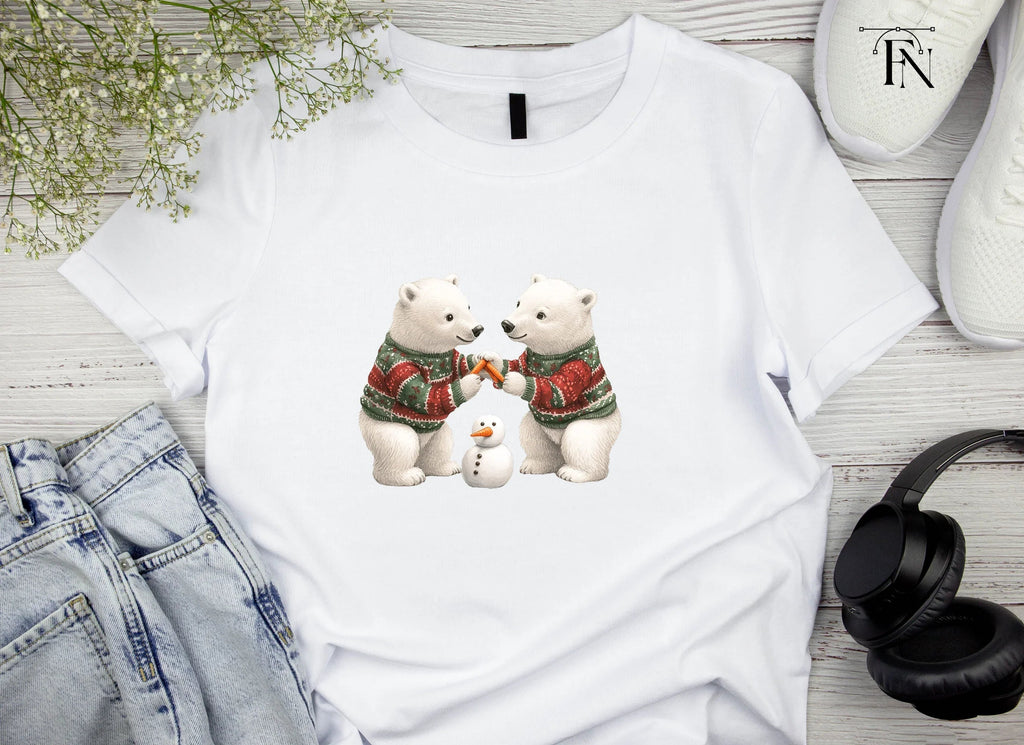 Cute Polar Bears Christmas Clipart Bundle