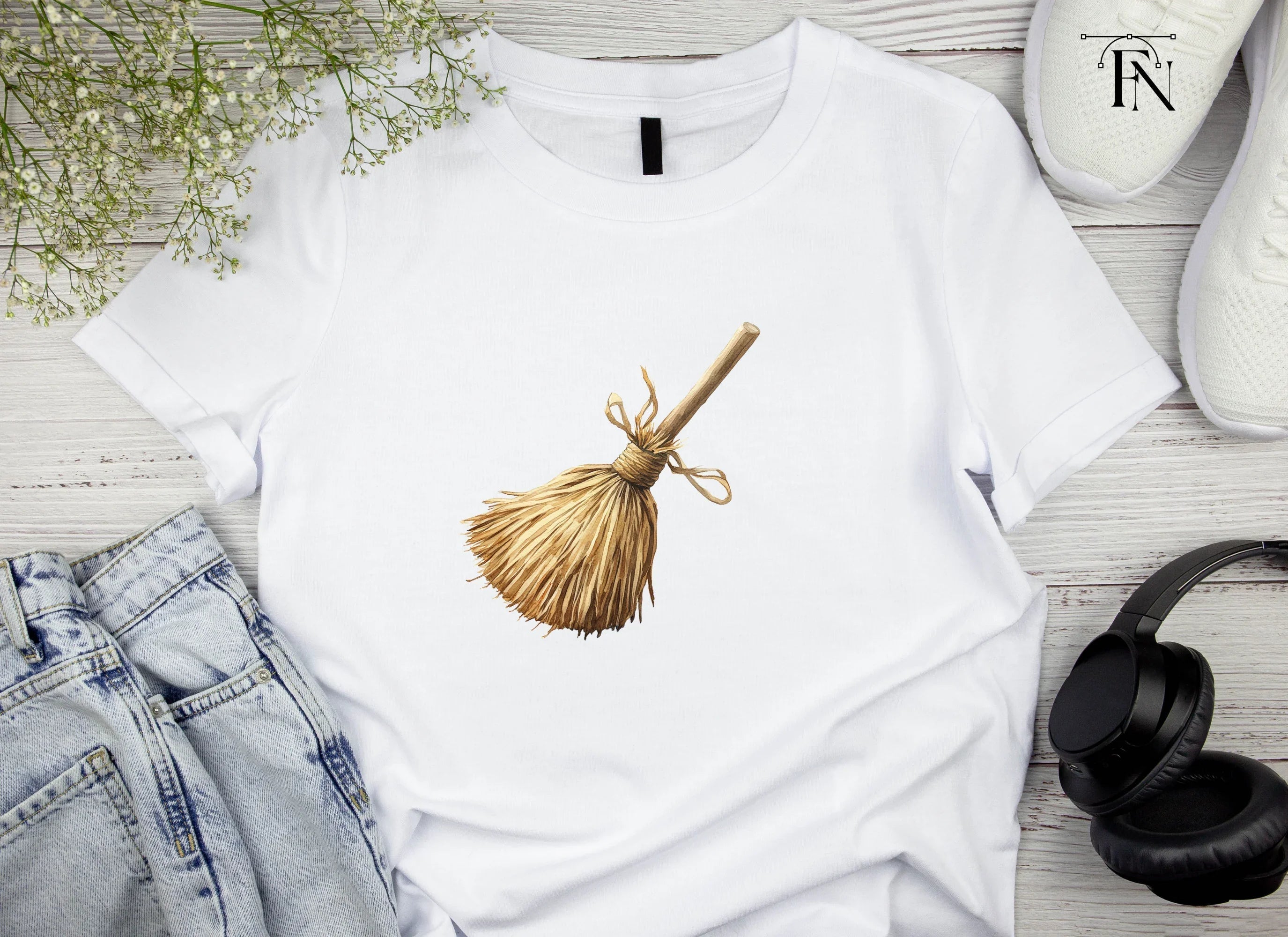 Witch Broom Clipart Bundle