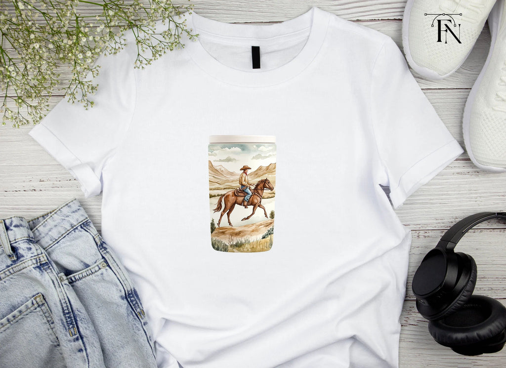 Cowboy Riding Horse Tumbler Clipart Bundle