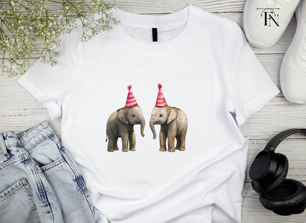 Baby Elephant Birthday Clipart Bundle