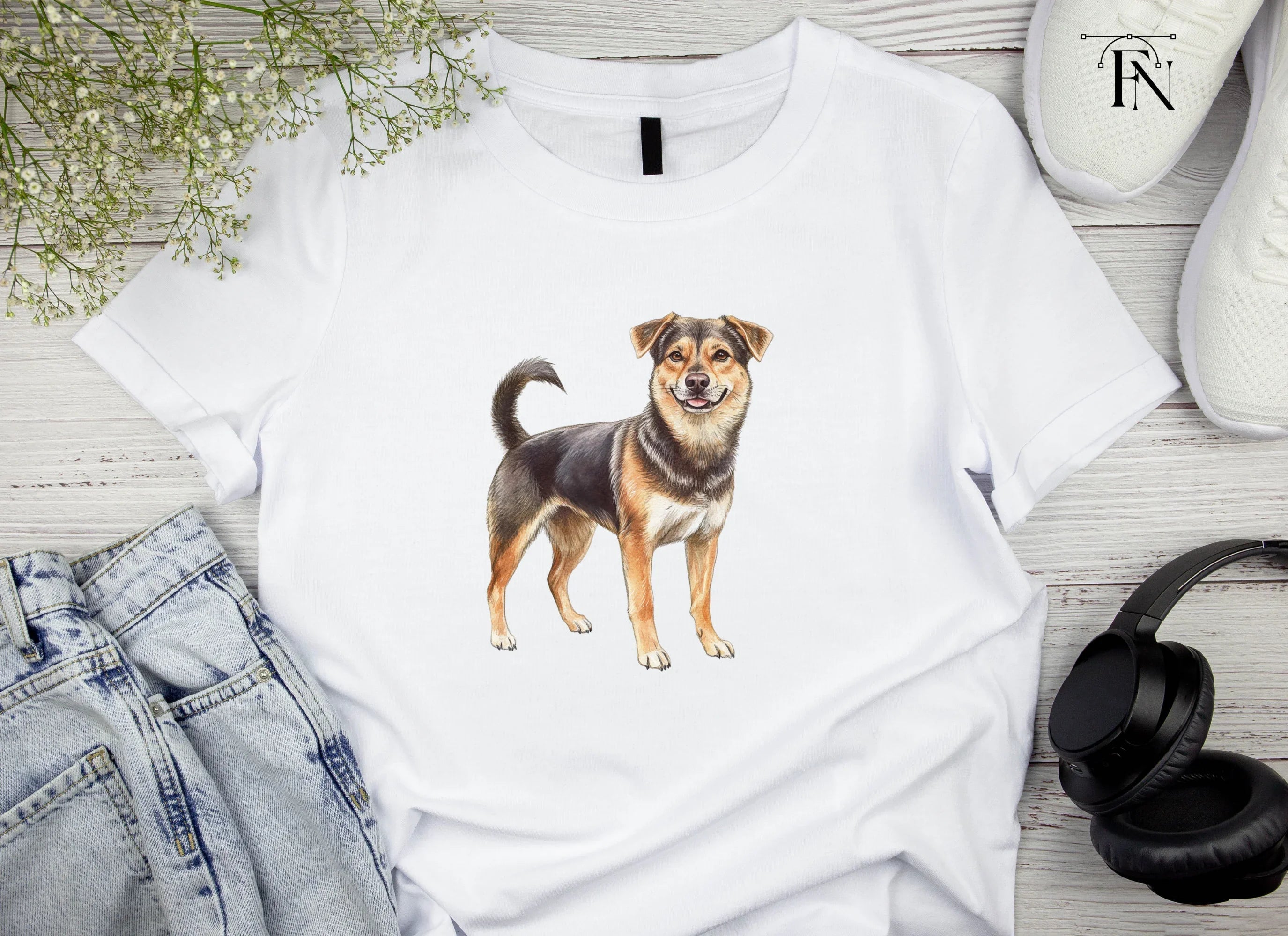 German Shepherd and Mixed Breed Dogs Clipart Bundle