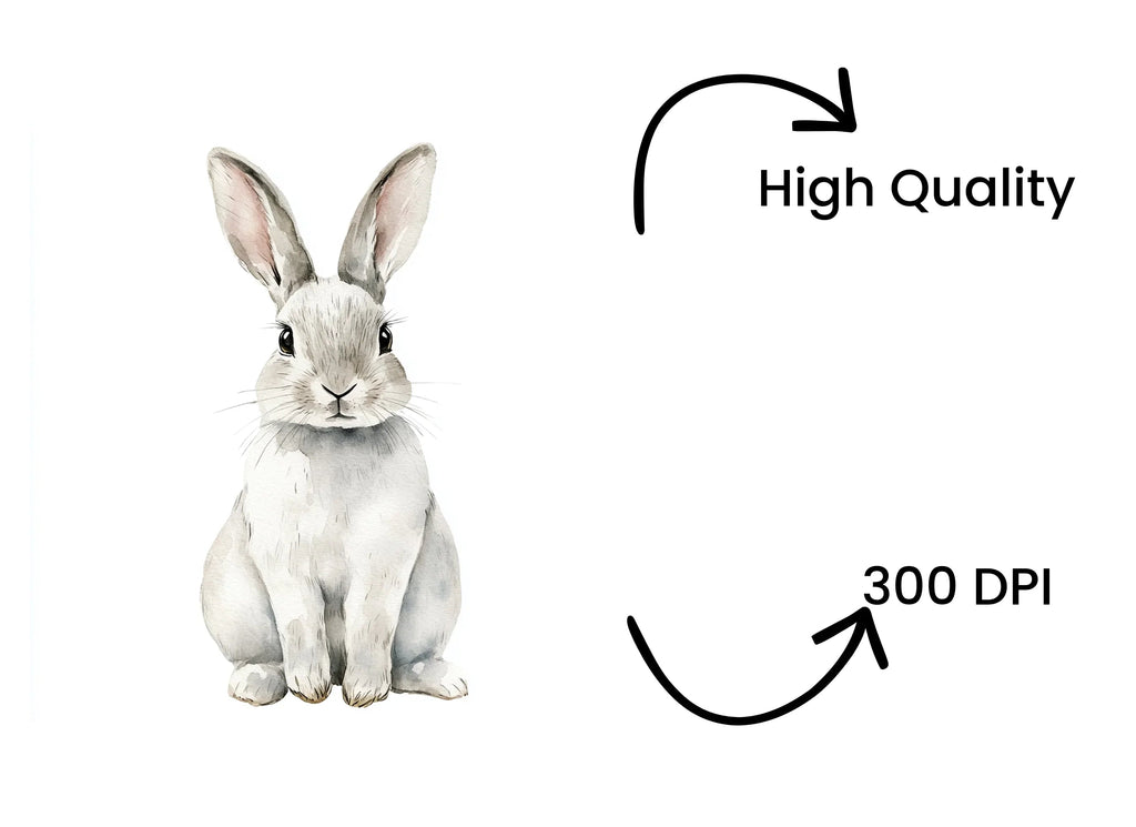 Cute Bunny Rabbit Clipart Bundle