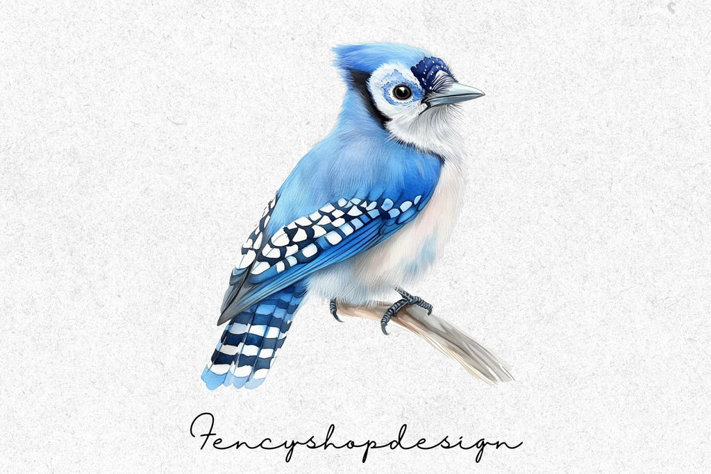 Blue Jay Bird Clipart Bundle