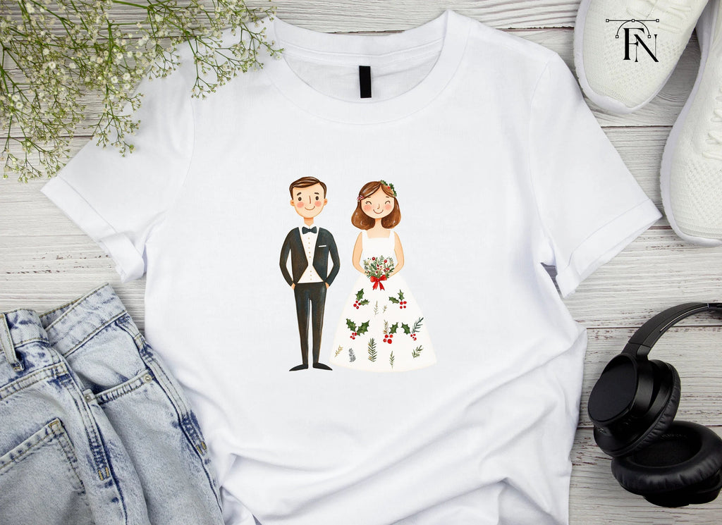 Winter Wedding Couple Clipart Bundle