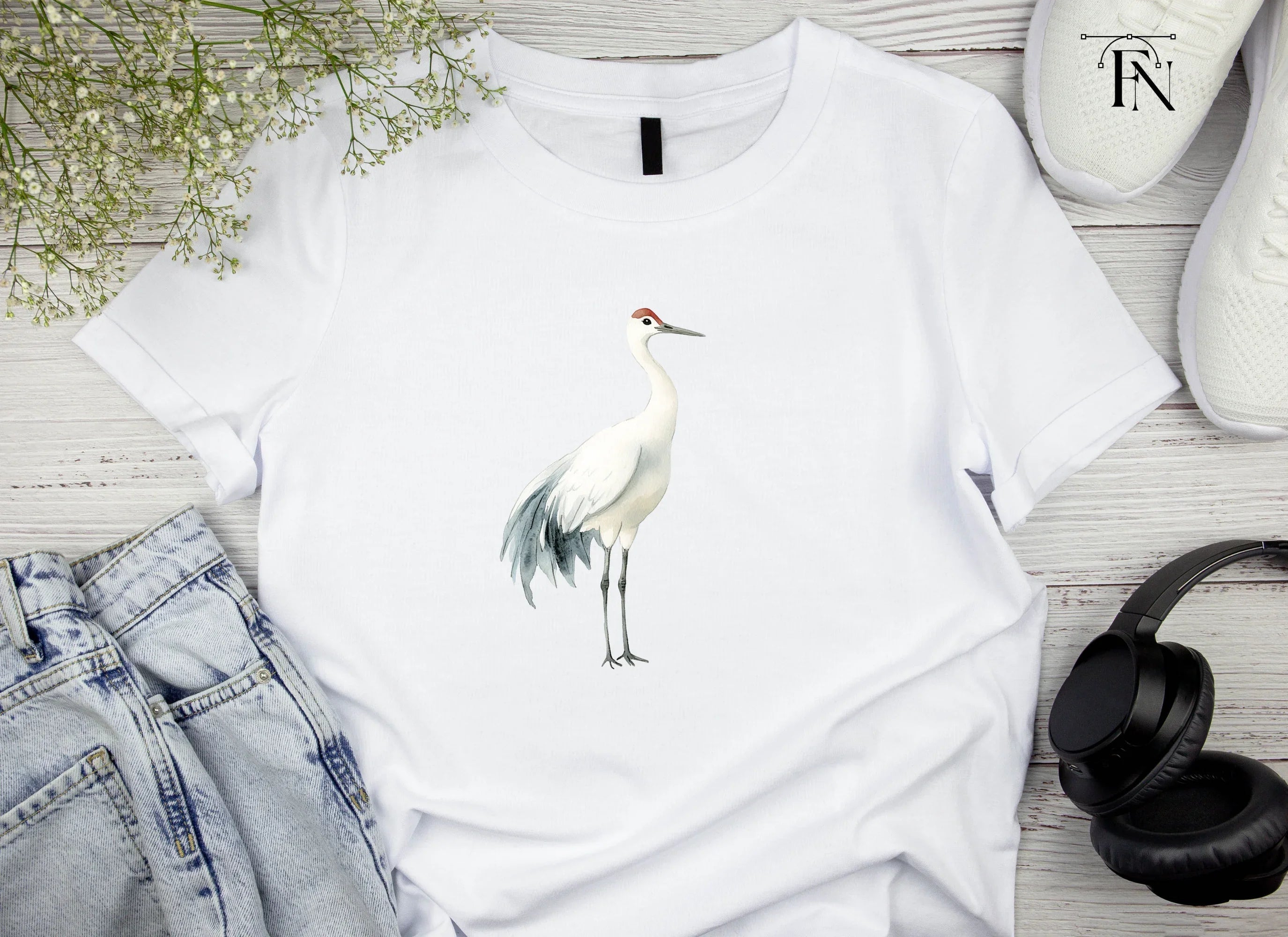 Elegant Japanese Crane Clipart Bundle