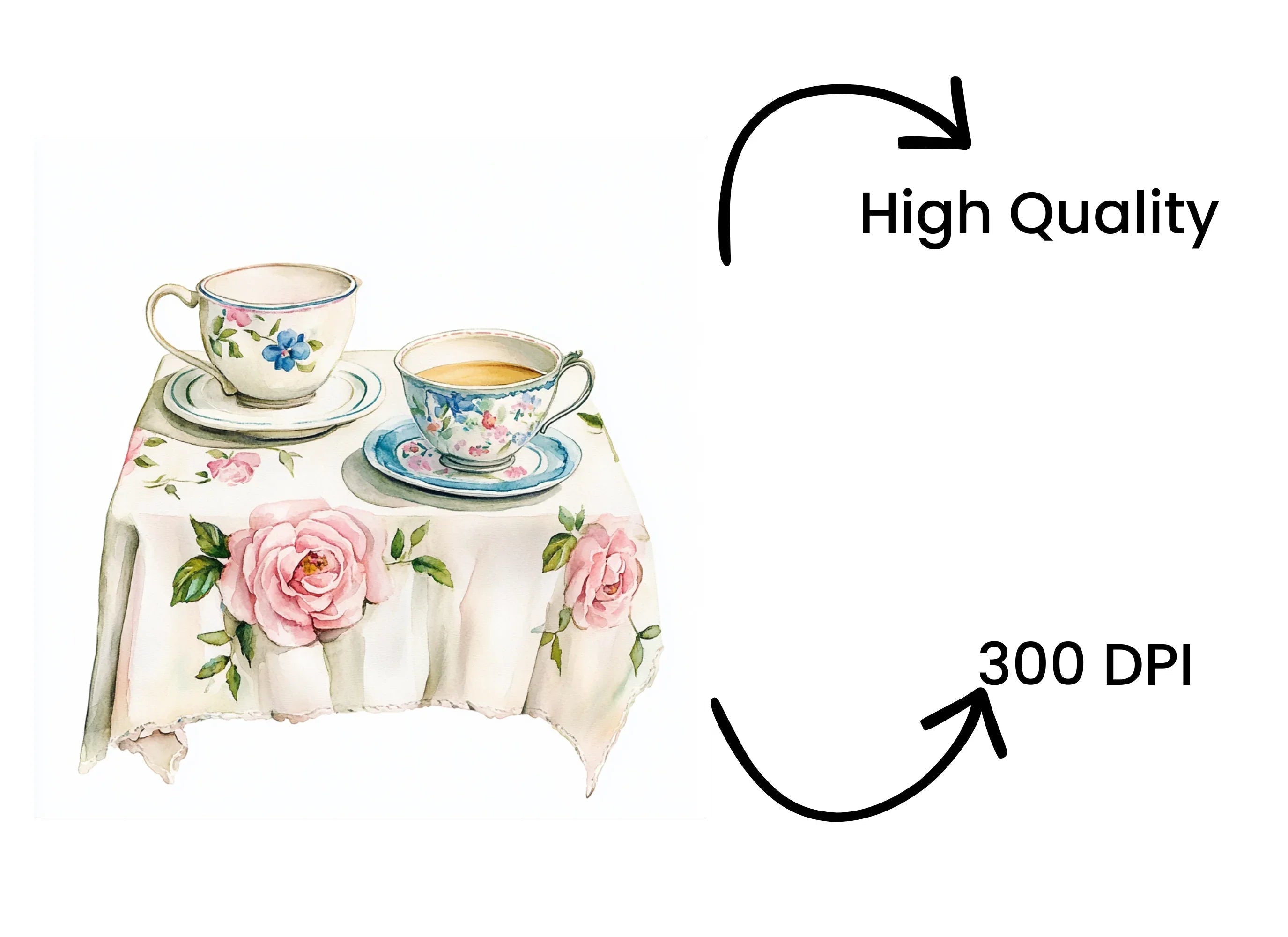 Elegant Tea Party Clipart Bundle