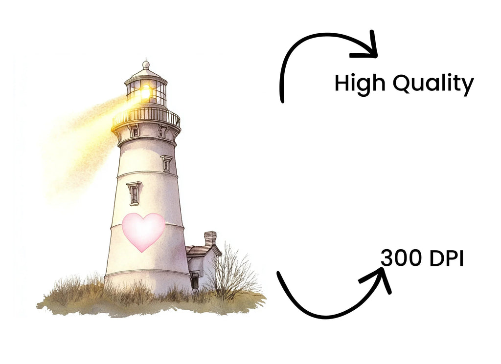 Lighthouse Heart Clipart Bundle