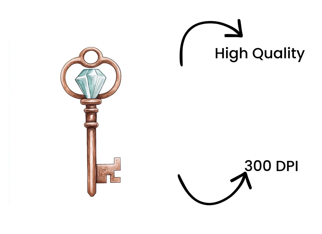 Rustic Bronze Keys with Diamond Clipart Bundle
