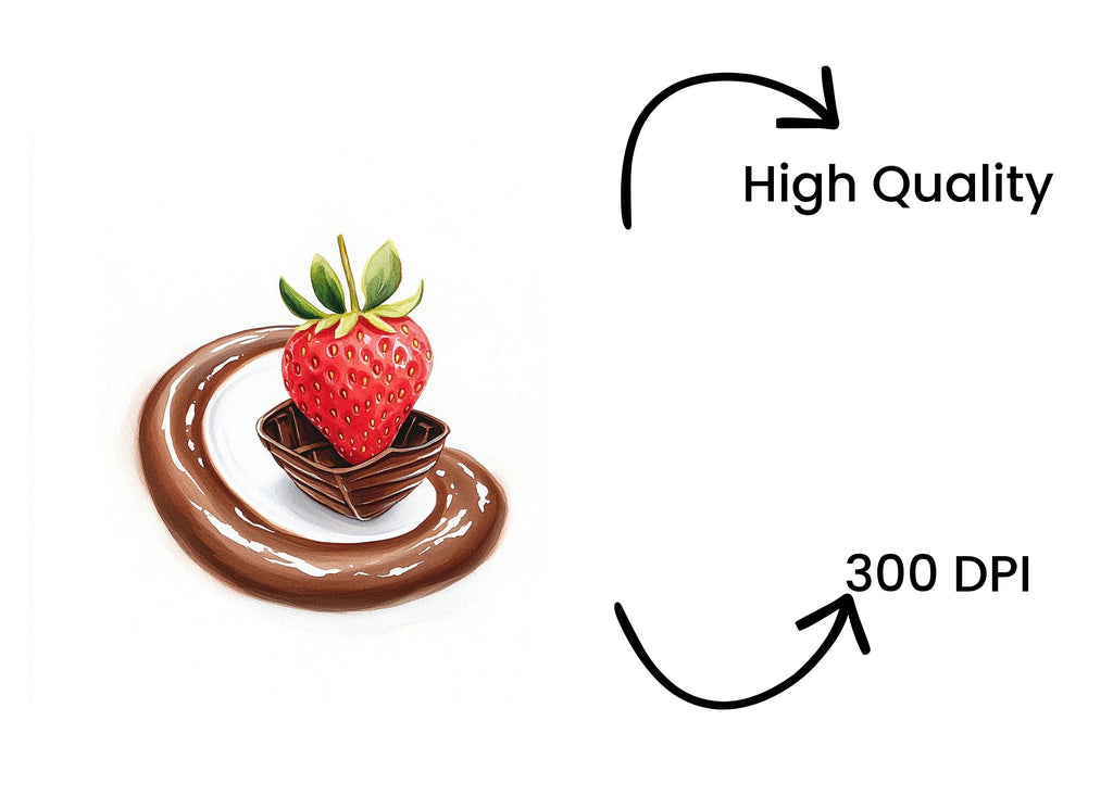 Strawberry Chocolate Boat Clipart Bundle