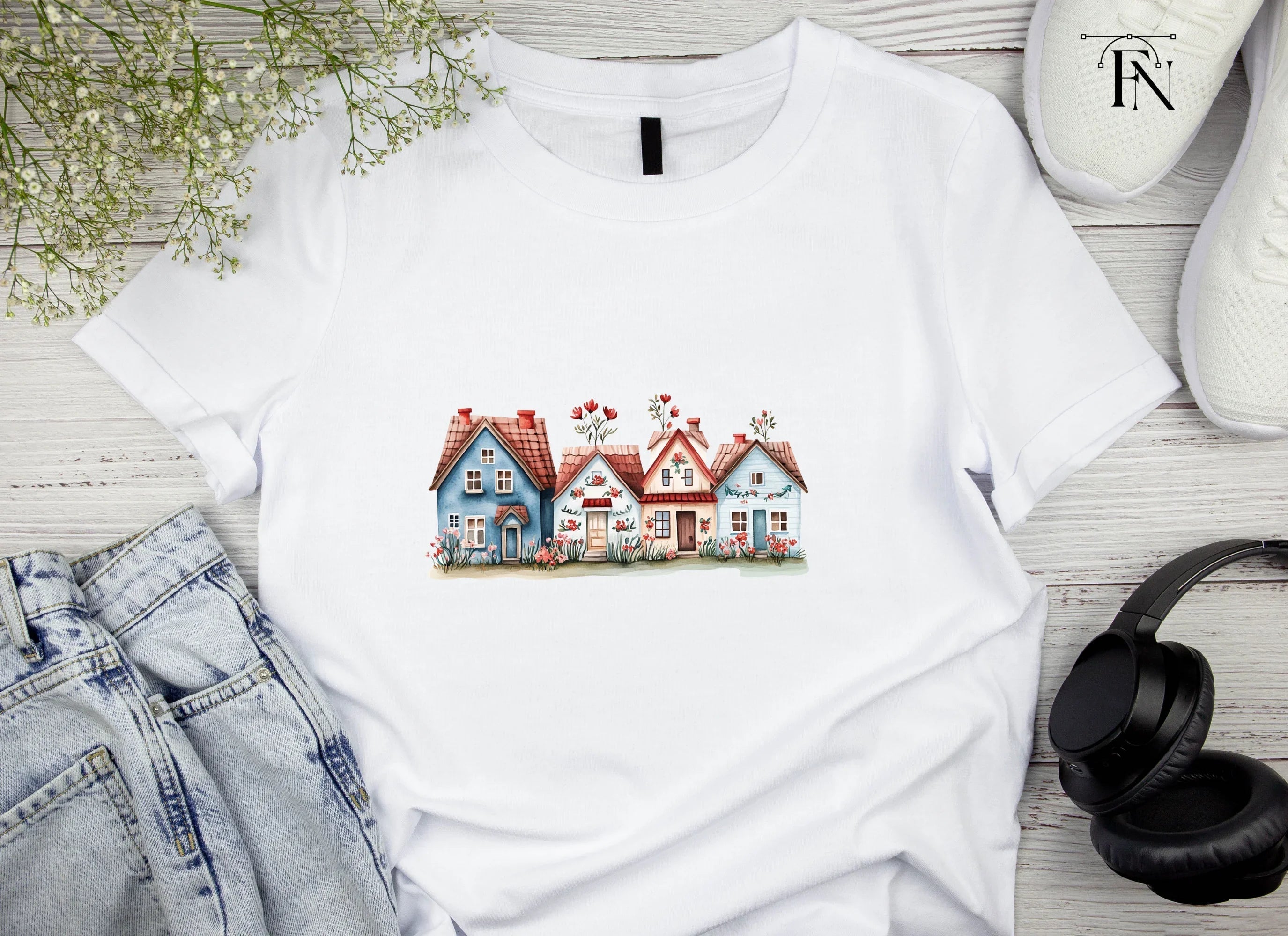 Cozy Village Houses Clipart Bundle