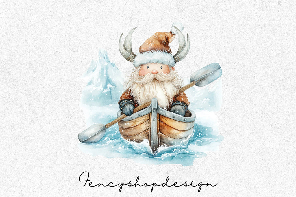 Viking Santa Winter Fun Clipart Bundle