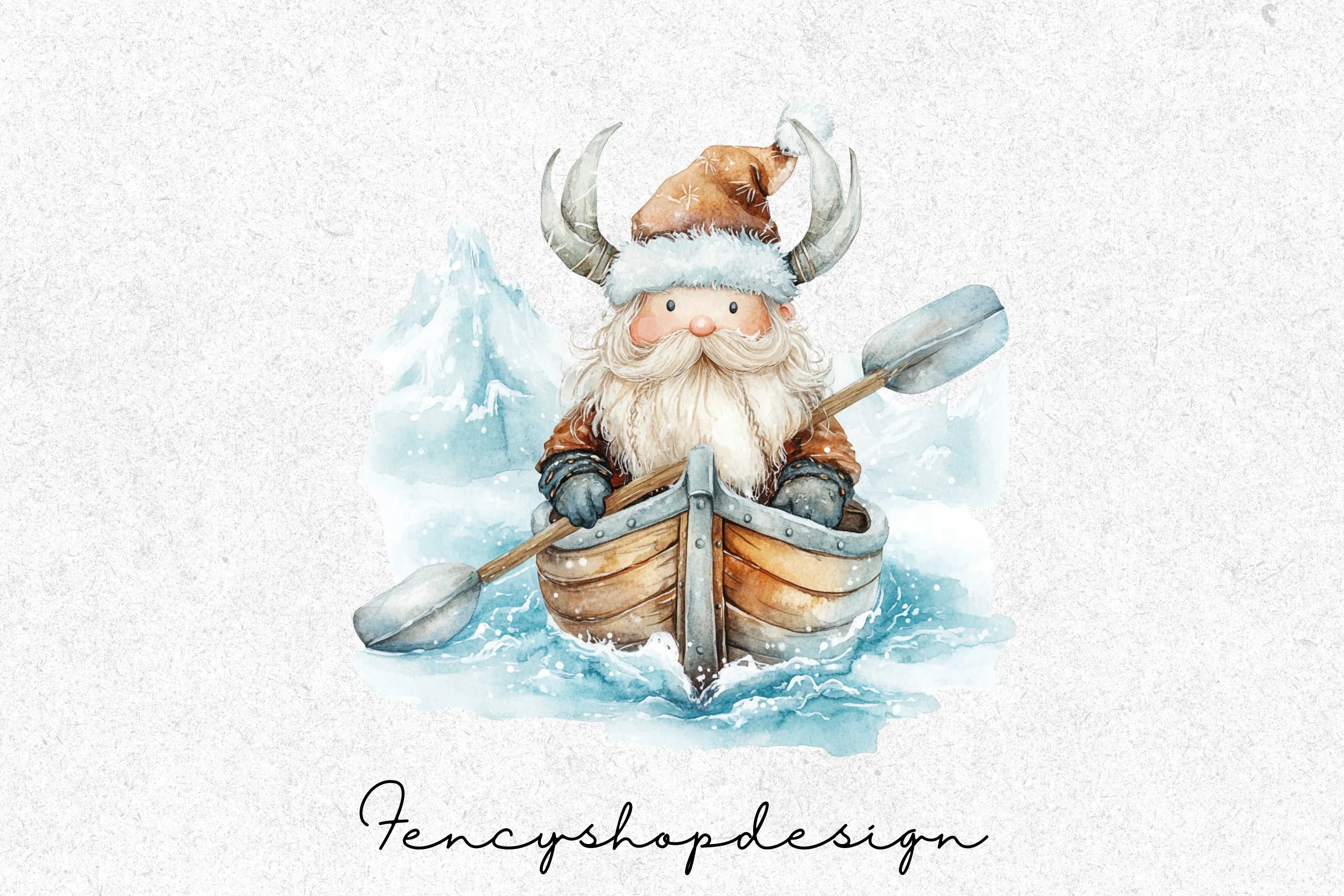 Viking Santa Winter Fun Clipart Bundle