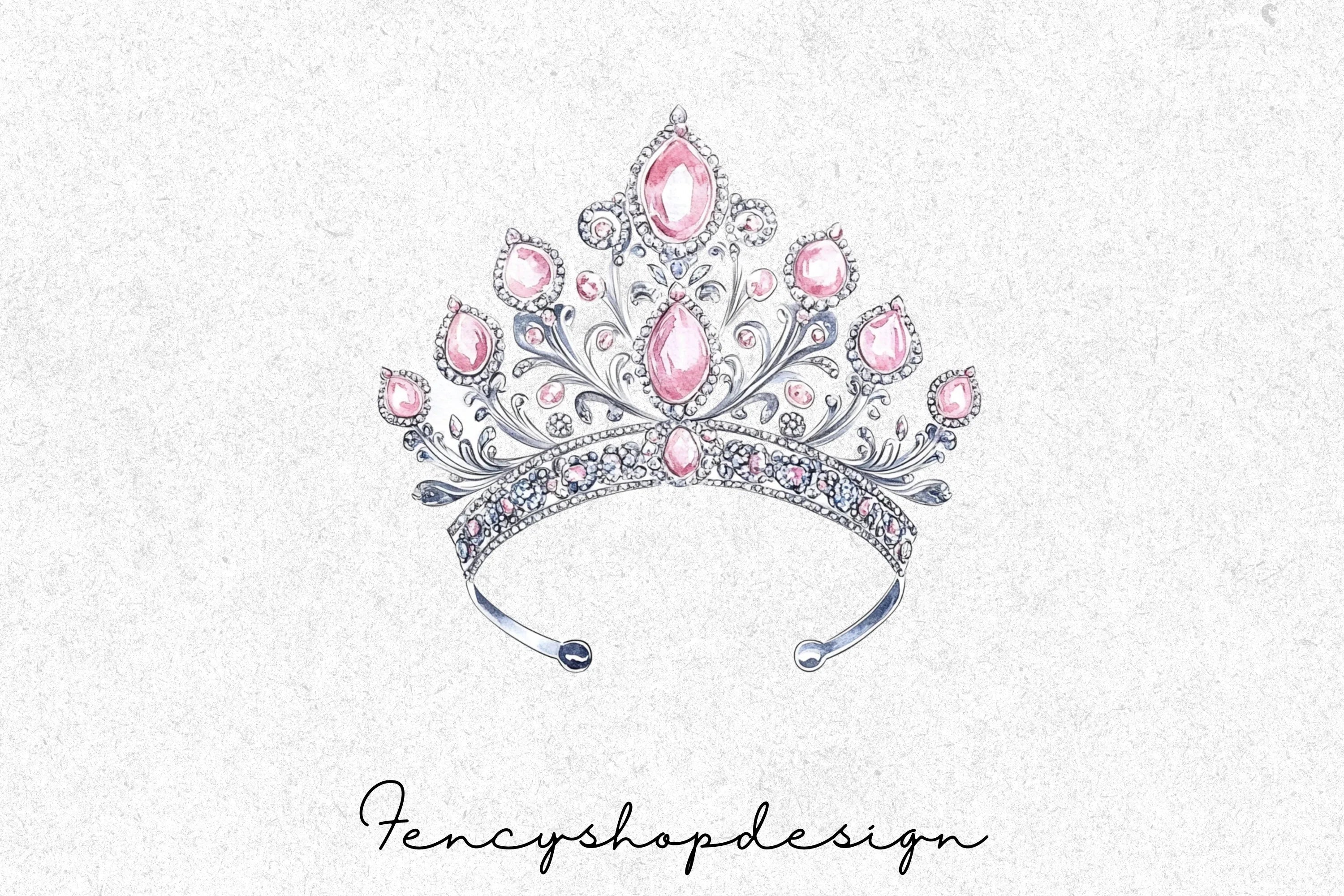 Elegant Tiara Clipart Bundle