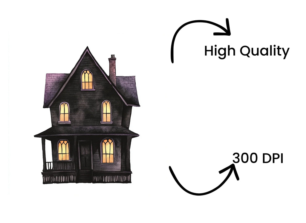 Spooky Haunted House Clipart Bundle