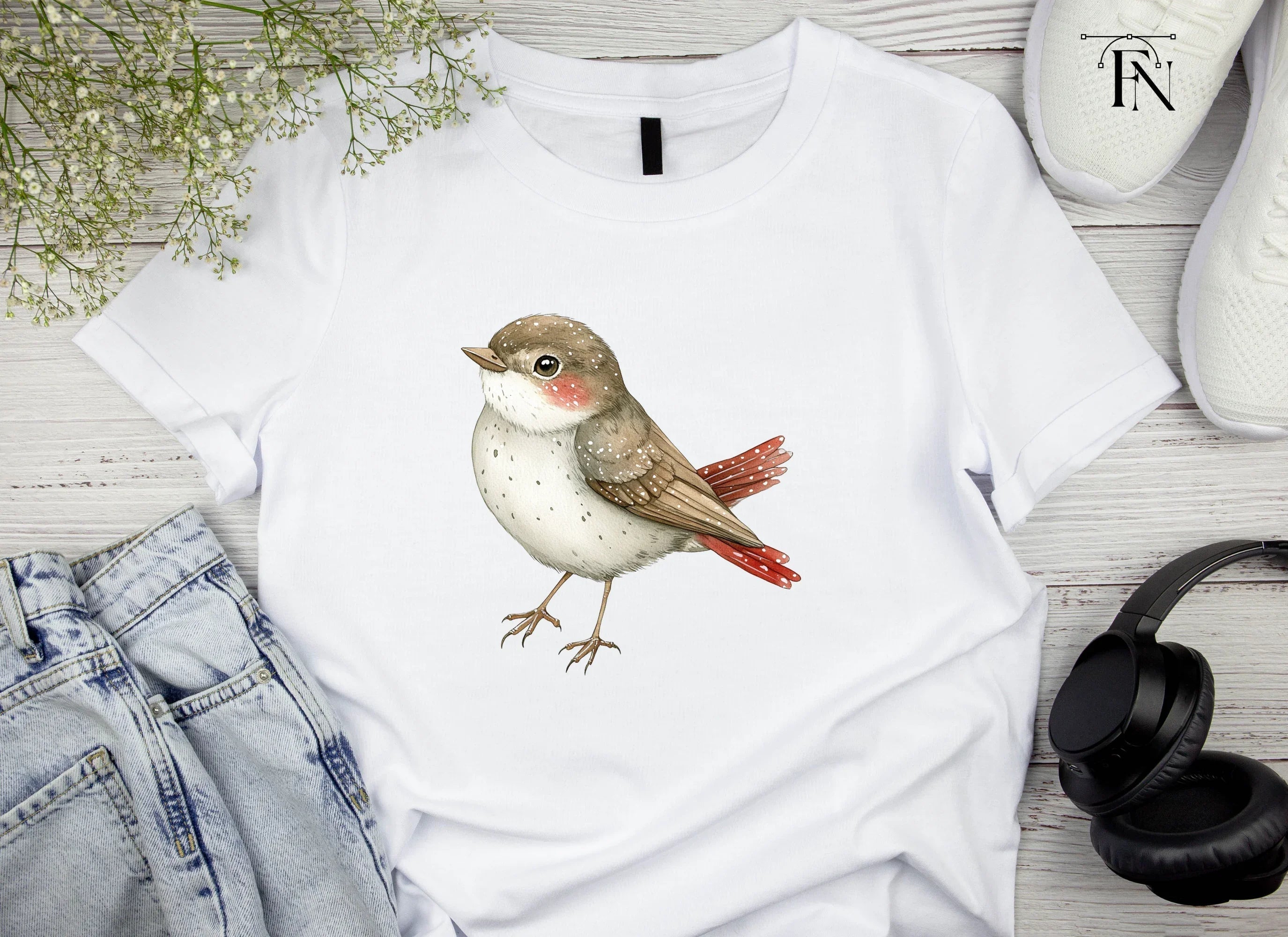 Charming Spotted Bird Clipart Bundle