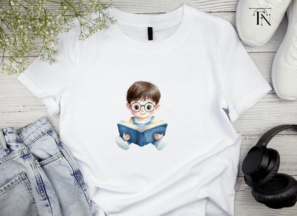 Cute Boy Reading Book Clipart Bundle