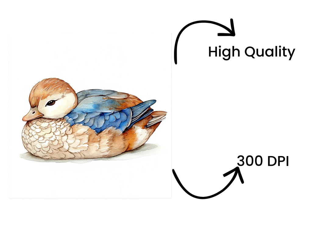 Cute Sleeping Duckling Clipart Bundle