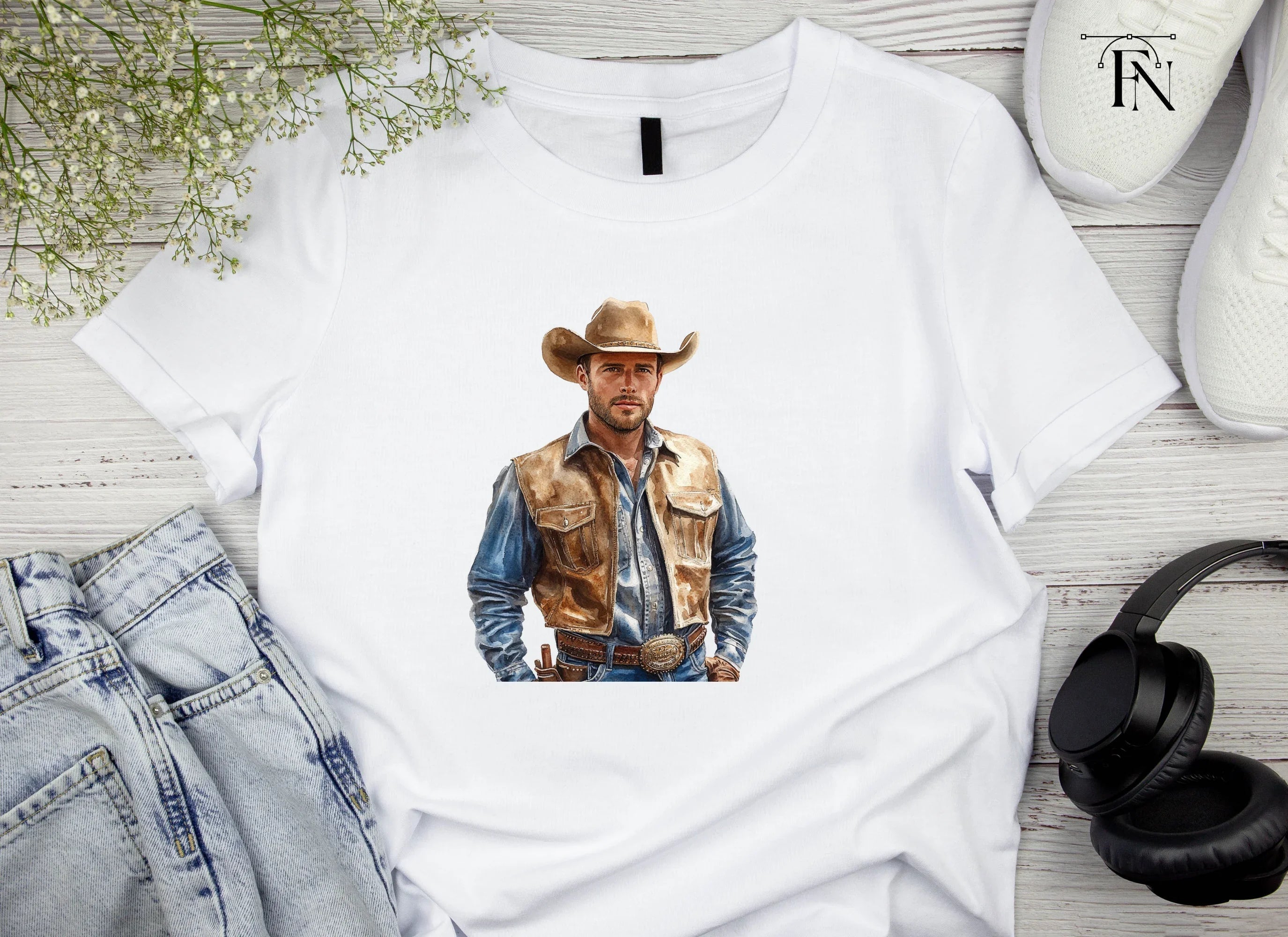 Rugged Cowboy Vest Clipart Bundle