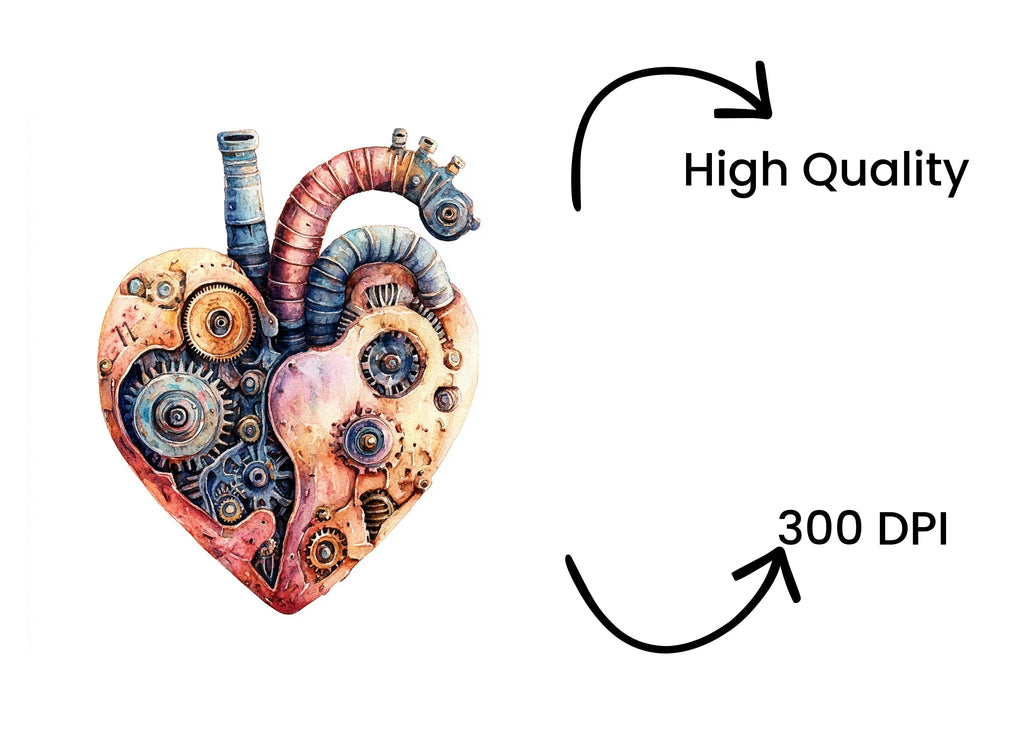 Steampunk Hearts Clipart Bundle
