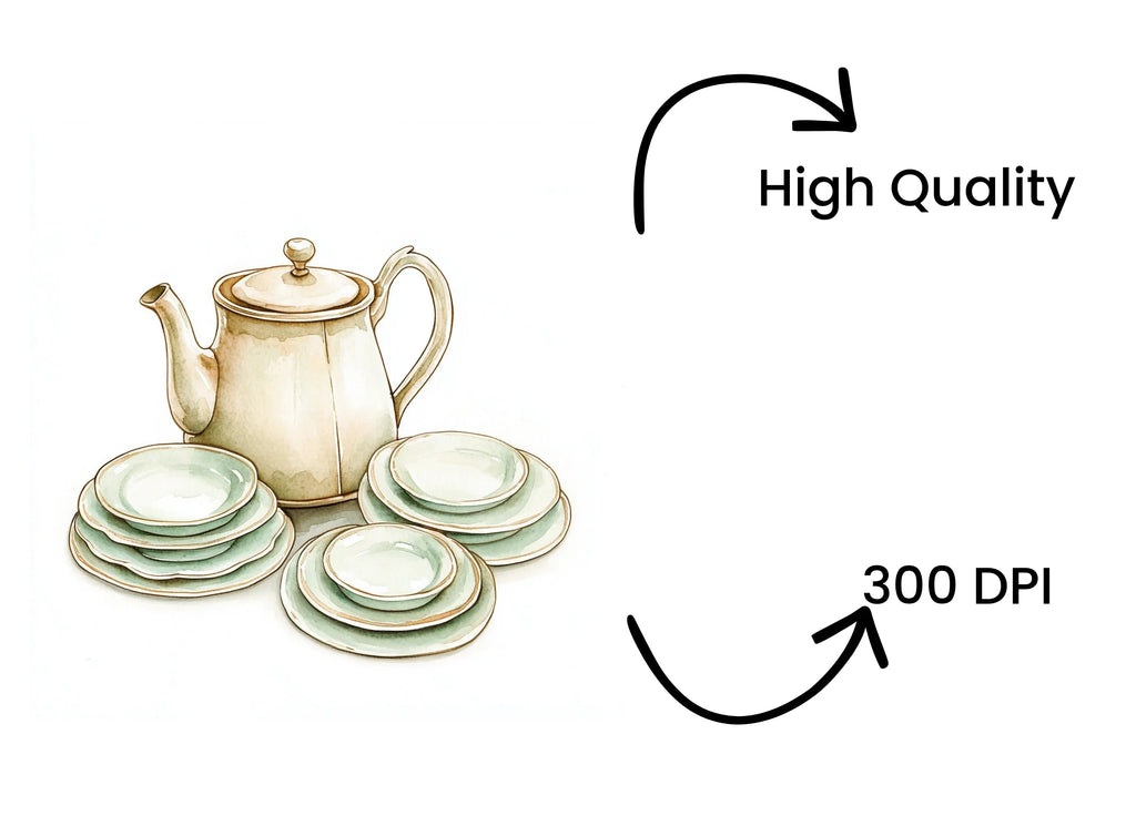 Vintage Tea Clipart Bundle