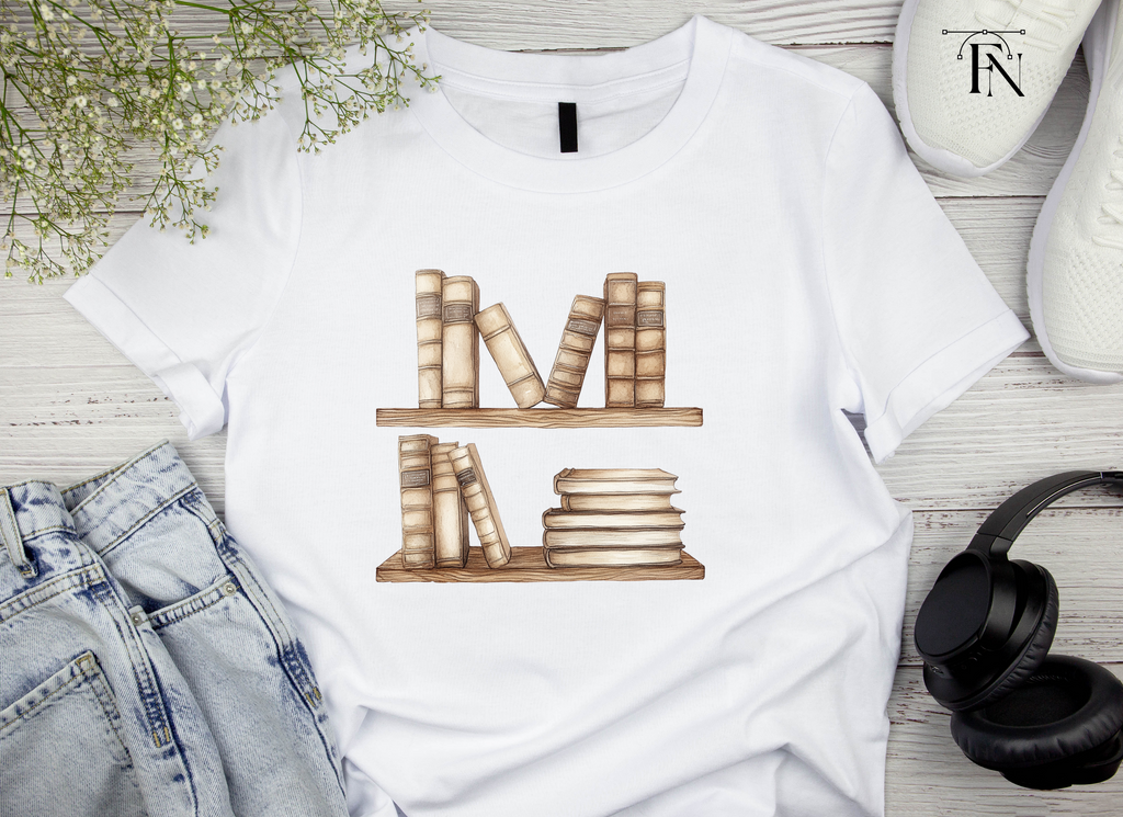 Stacked Books and Shelf Clipart Bundle