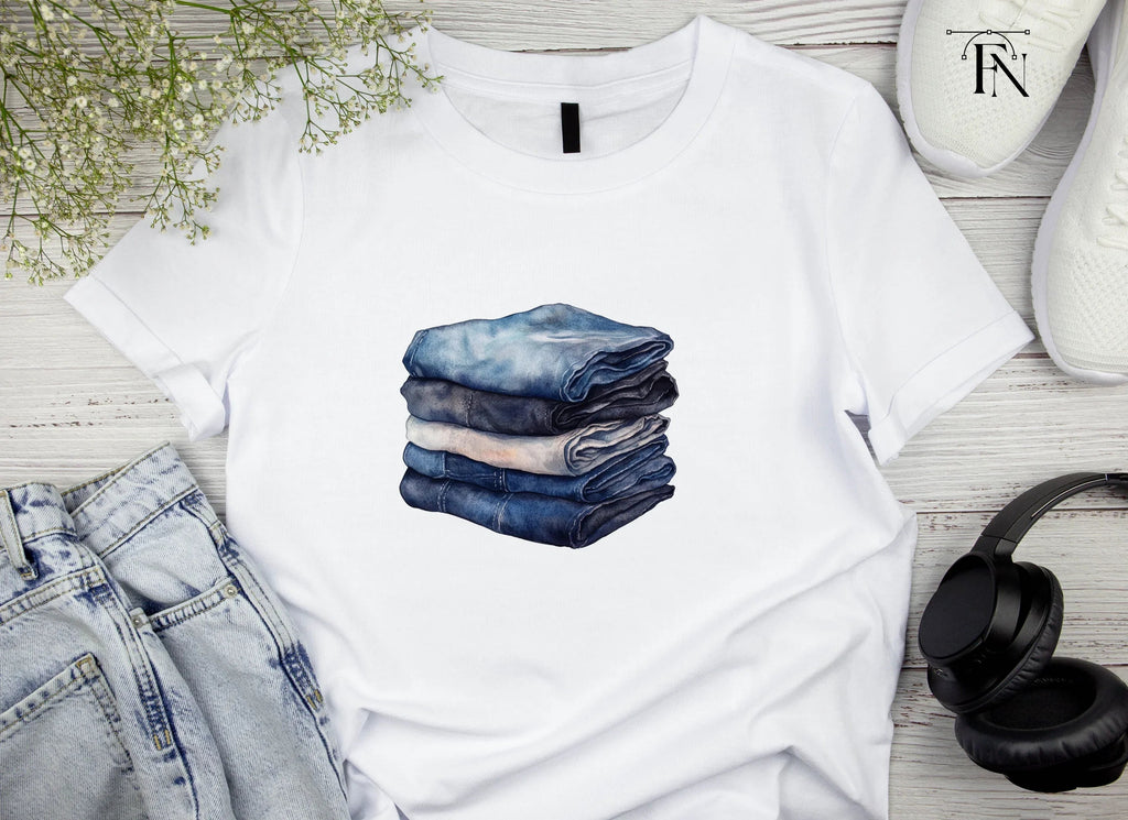 Stacked Jeans Clipart Bundle