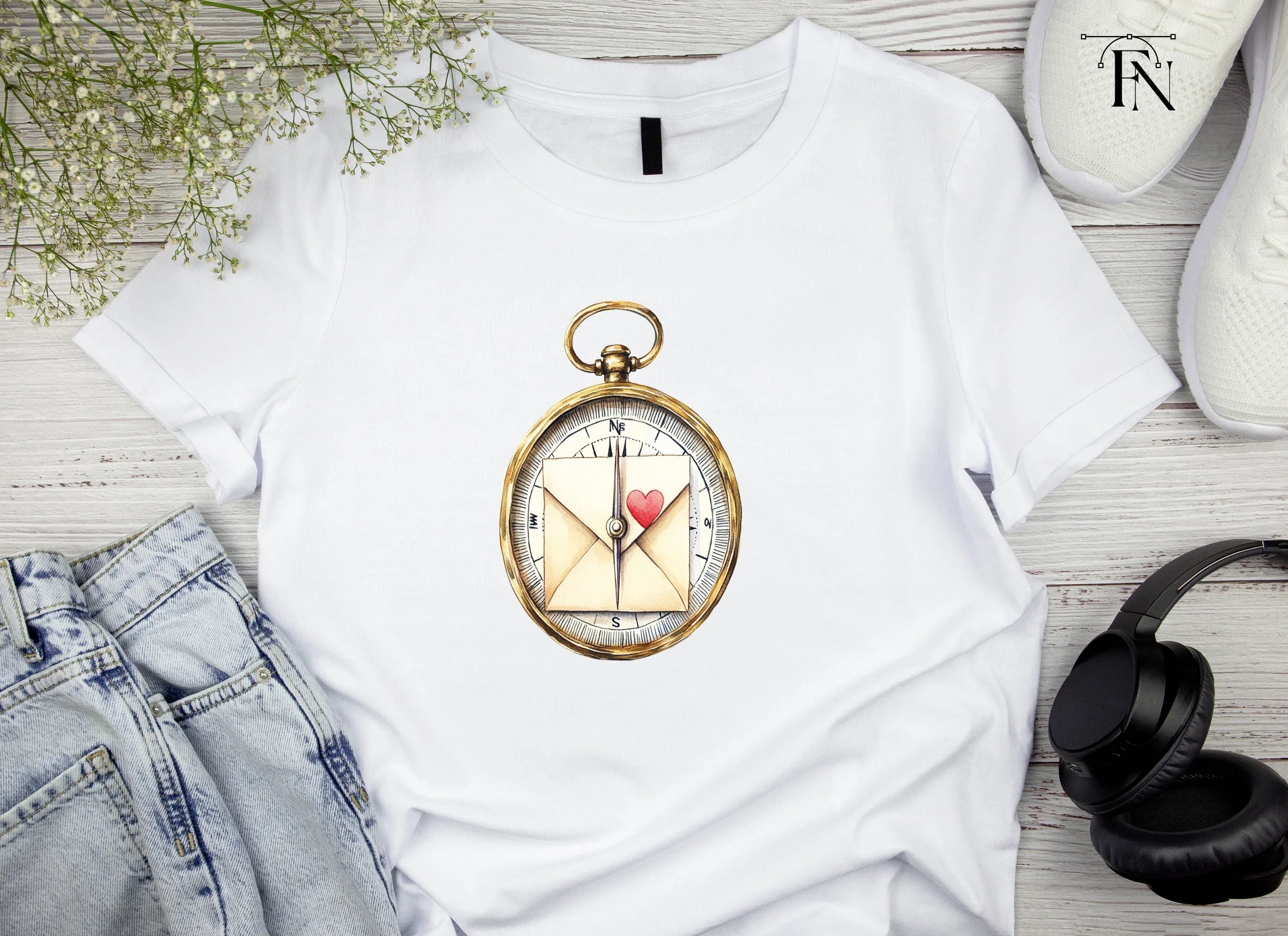 Love Letter Compass Clipart Bundle
