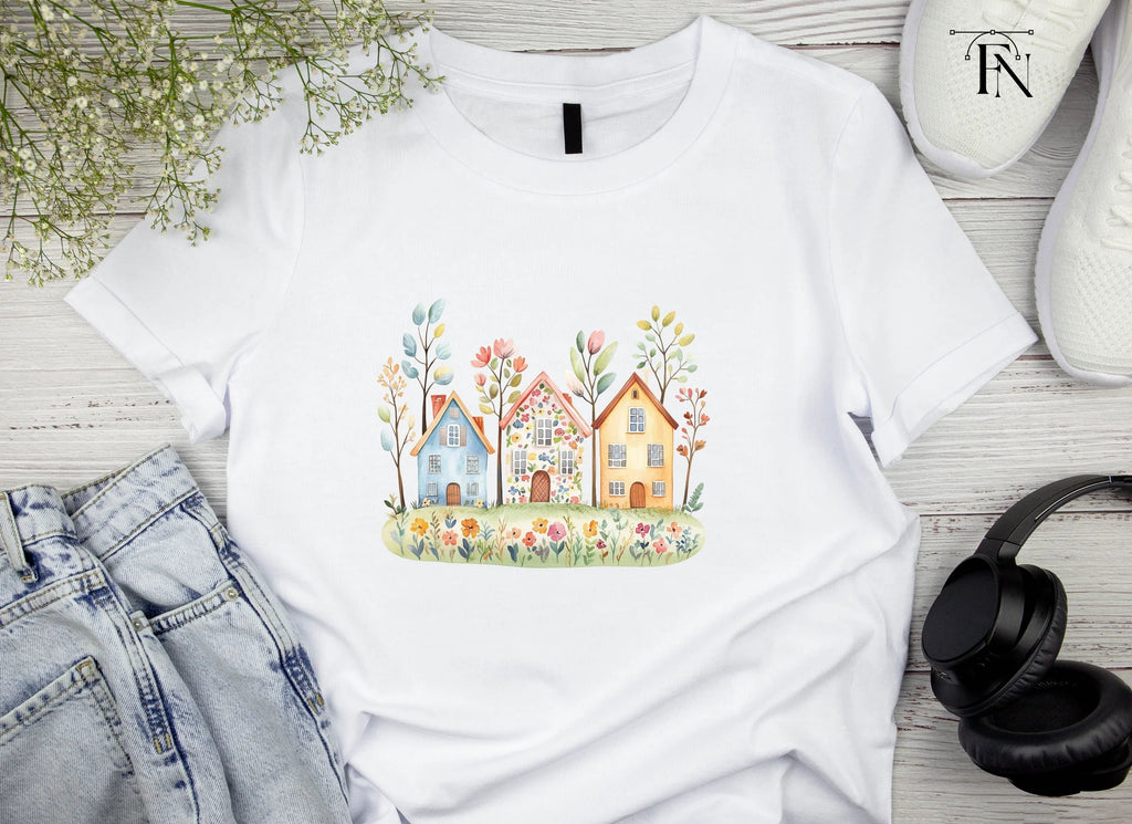 Floral Houses Clipart Bundle