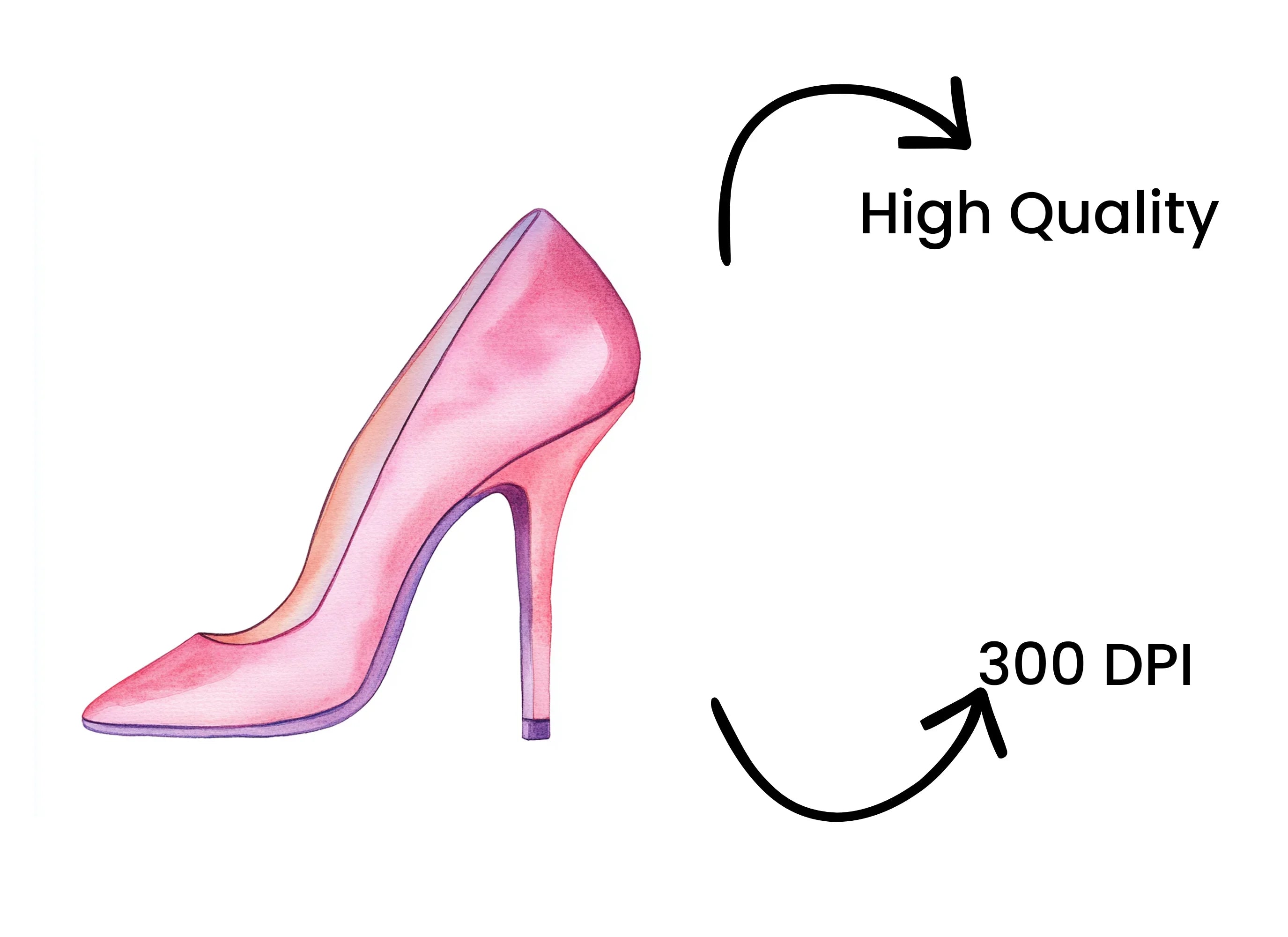 Chic Pink Heels Clipart Bundle