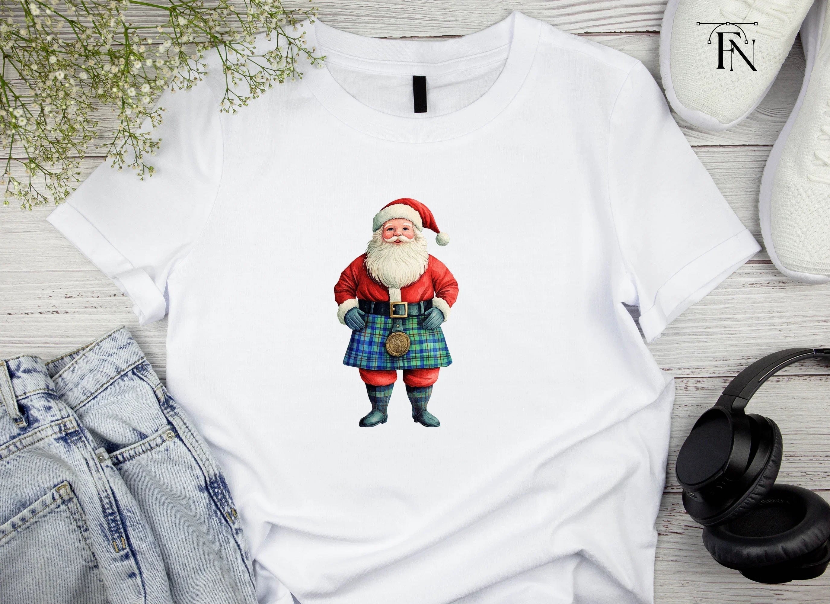 Scottish Santa Claus Clipart Bundle