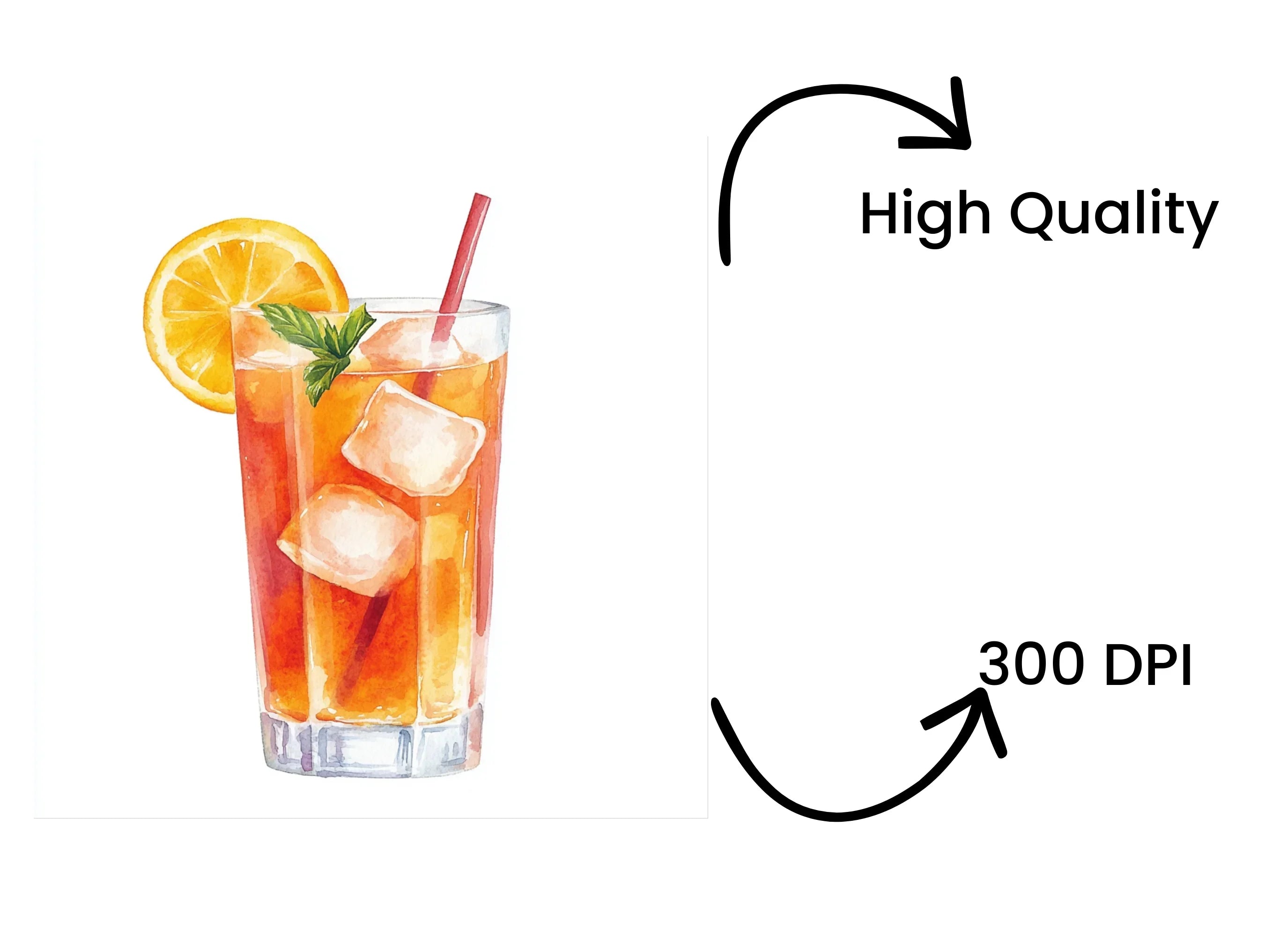 Summer Cocktails Clipart Bundle