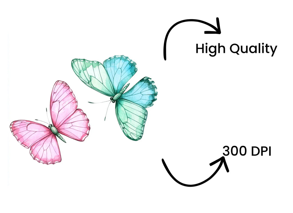 Colorful Butterfly Clipart Bundle